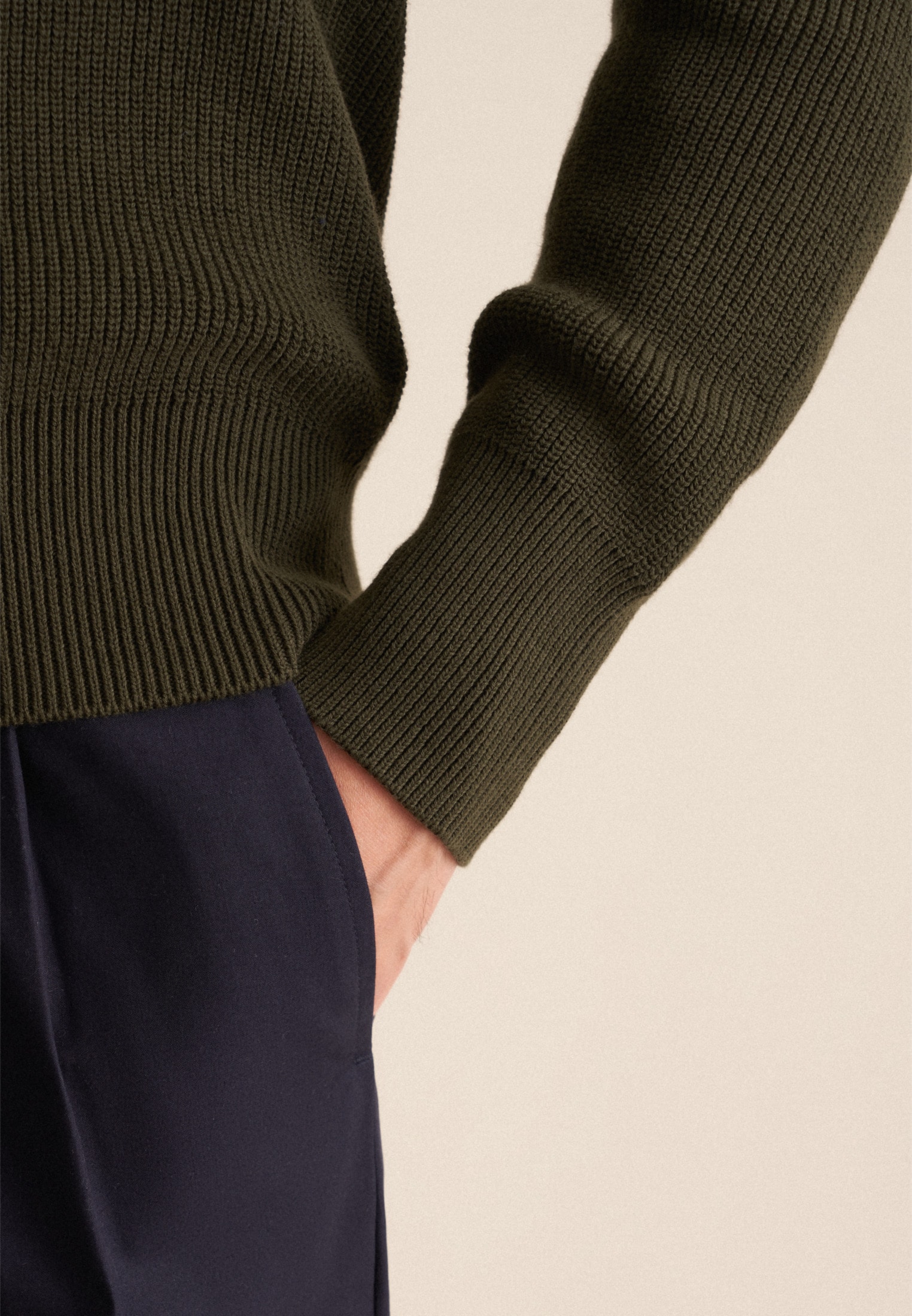 seidensticker Strickpullover, Rundhals Uni