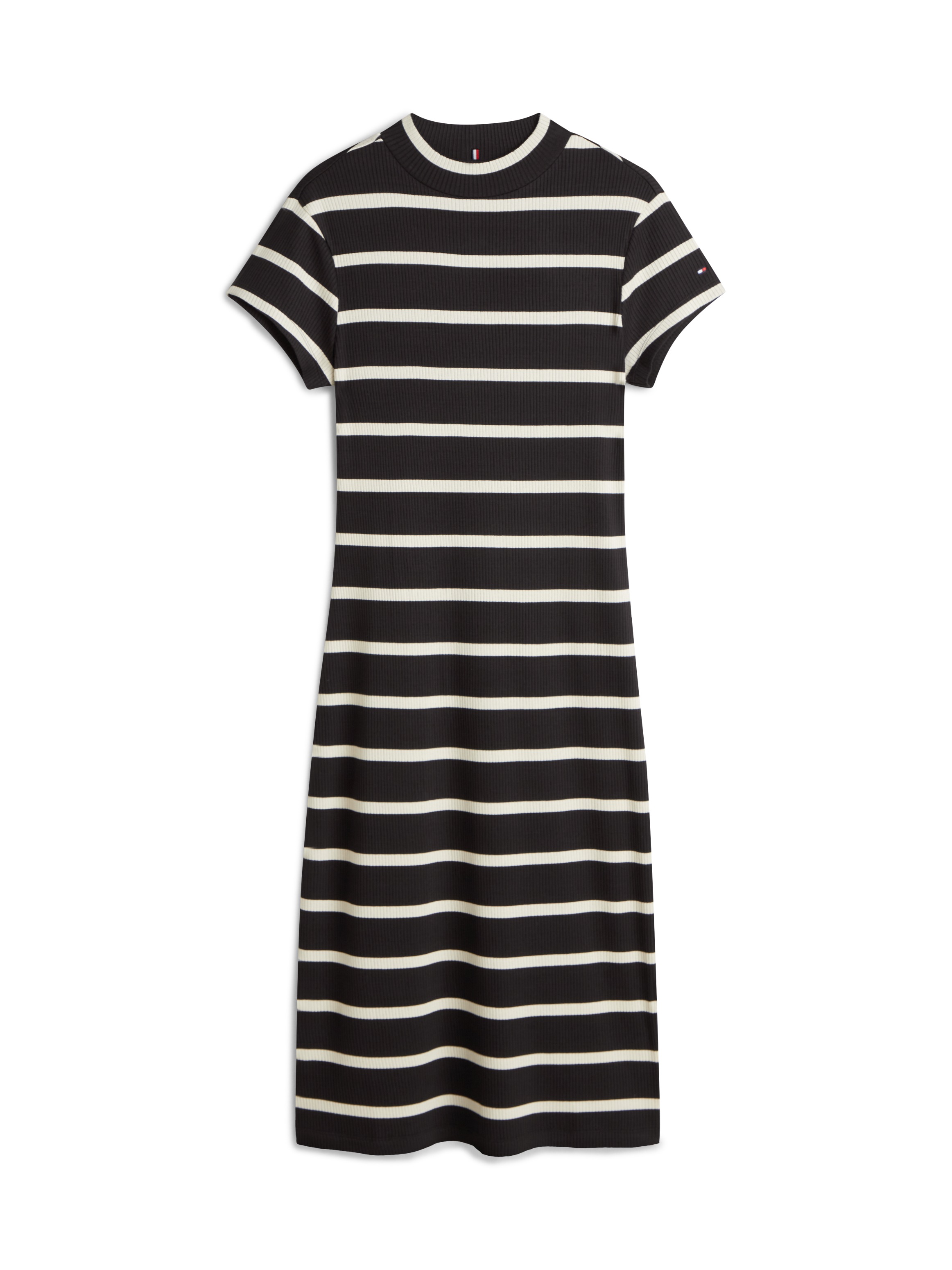 Tommy Hilfiger Jerseykleid »SLIM  5X2 RIB MOCK-NK SS DRS«