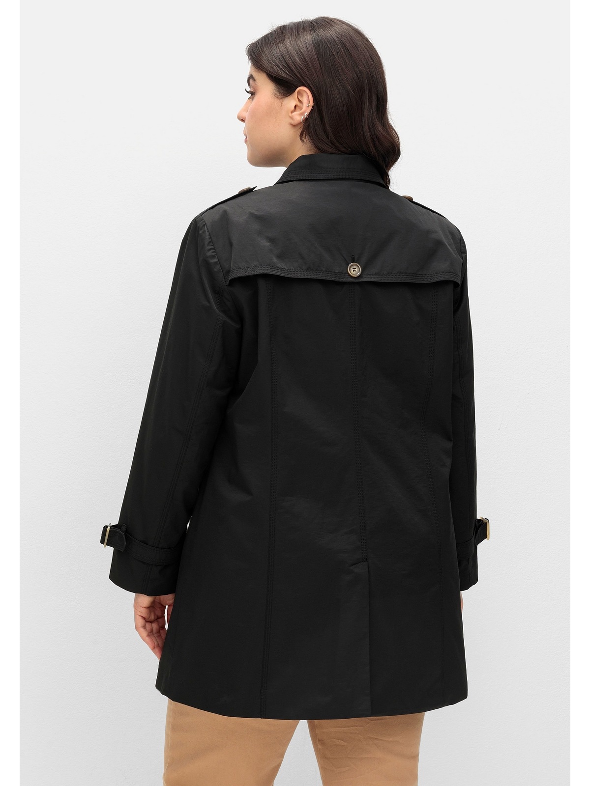 Sheego Trenchcoat "Große Größen", mit dezentem Schimmer günstig online kaufen