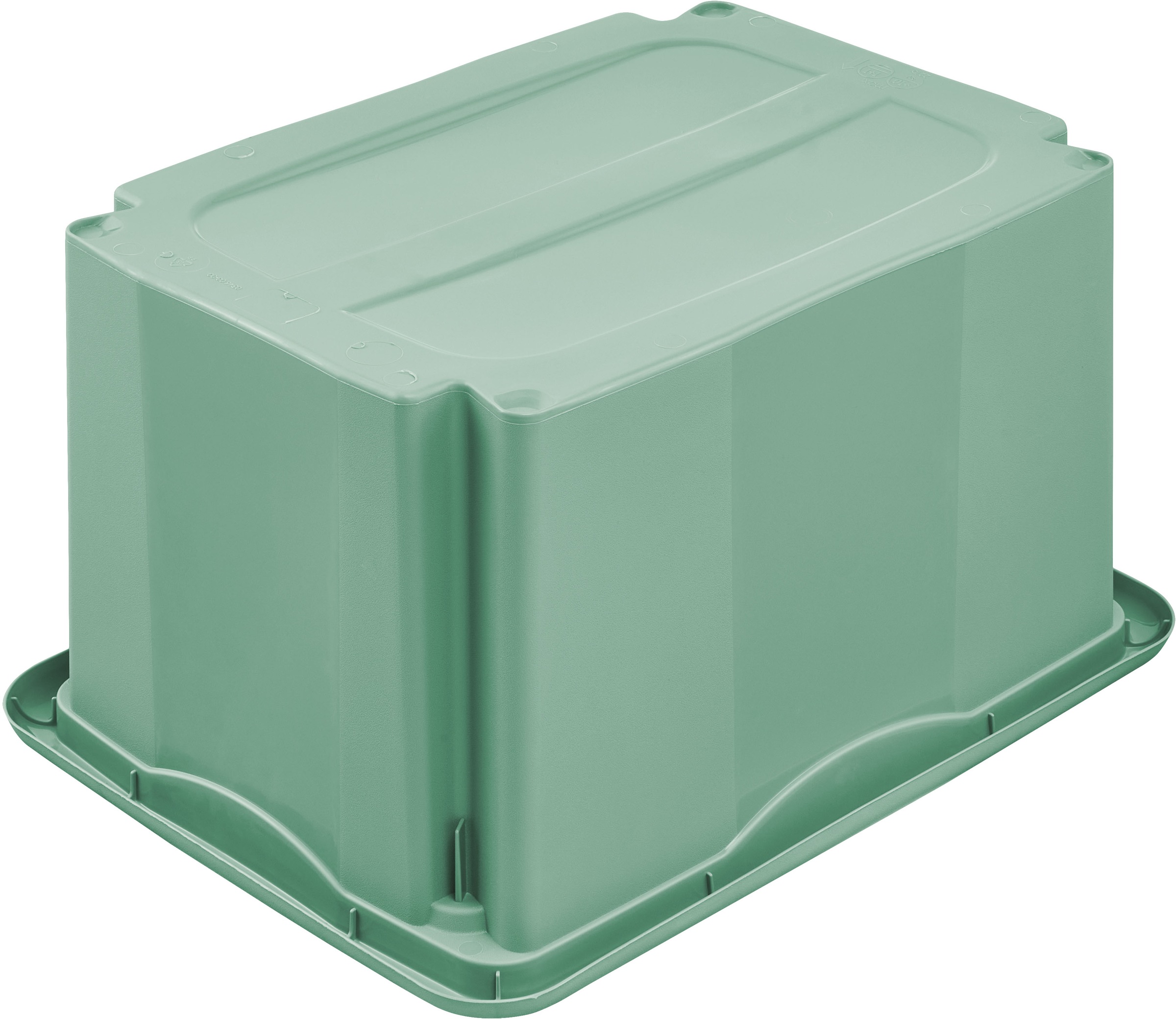 Thumbnail - keeeper Aufbewahrungsbox "Emil, 3er Set, 45 L, 54,5 x 39 x 29,5 cm" ineinander und aufeinander stapelbar