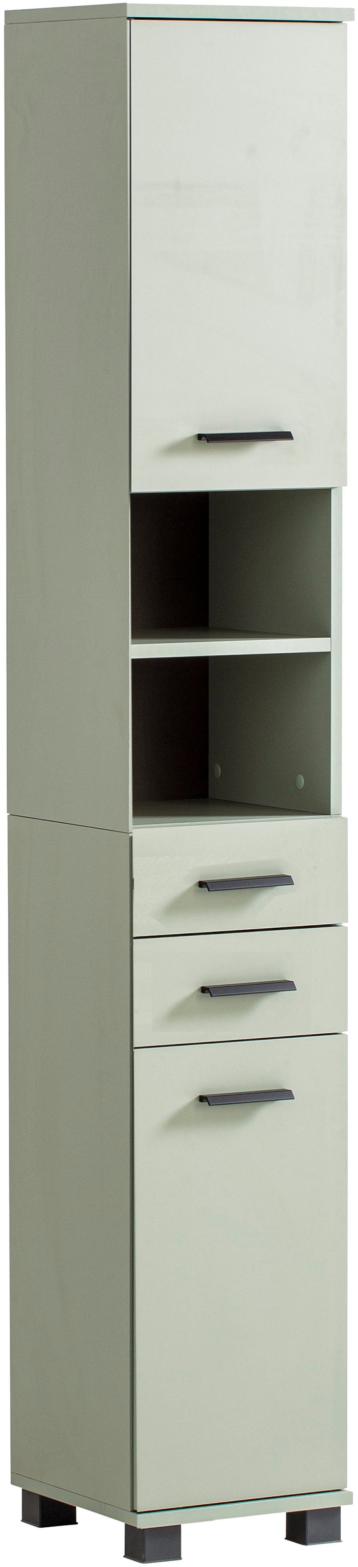 Schildmeyer Hochschrank "Palermo, Breite 30 cm", Wechselbarer Türanschlag, Metallbeschläge