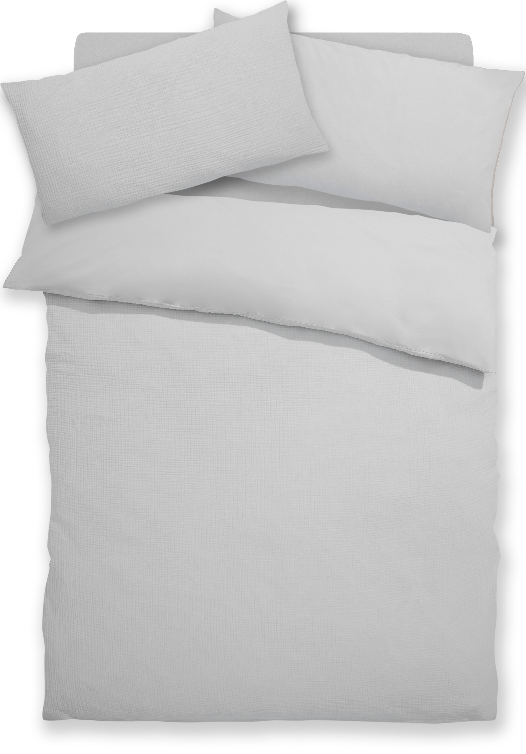 my home Wendebettwäsche »Sari3«, Bettwäsche aus 100% Baumwolle in weichem Musselin, Rückseite Renforcé