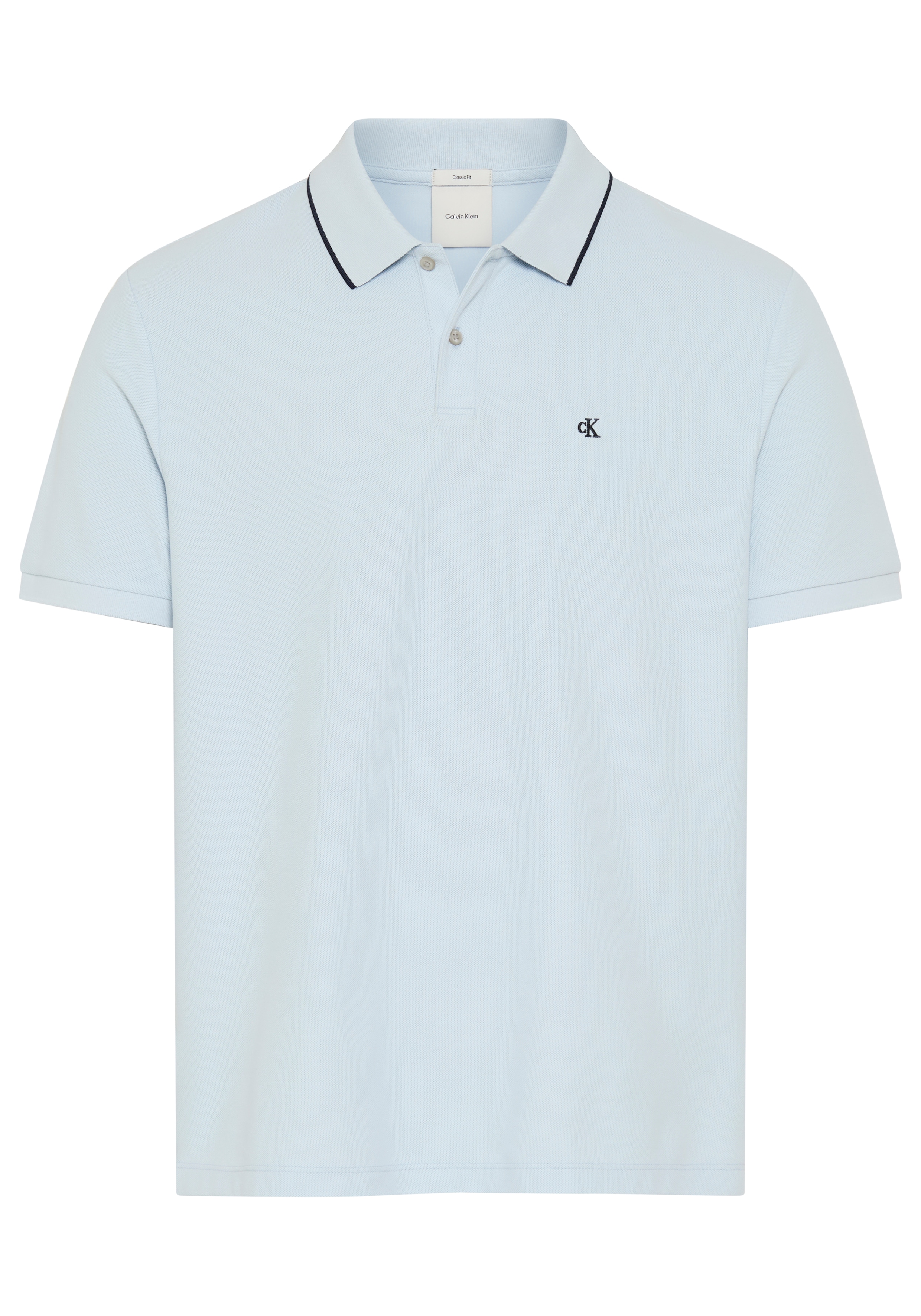 Calvin Klein Poloshirt "SS RFND PQ TPPD CLSS" Mit Rundhalsausschnitt