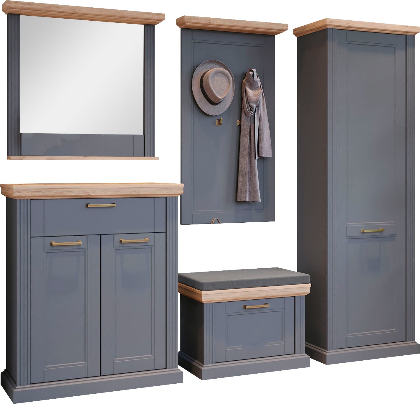 Home affaire Garderoben-Set "Tara" Set, Garderobenschrank,Schuhschrank,Schu günstig online kaufen