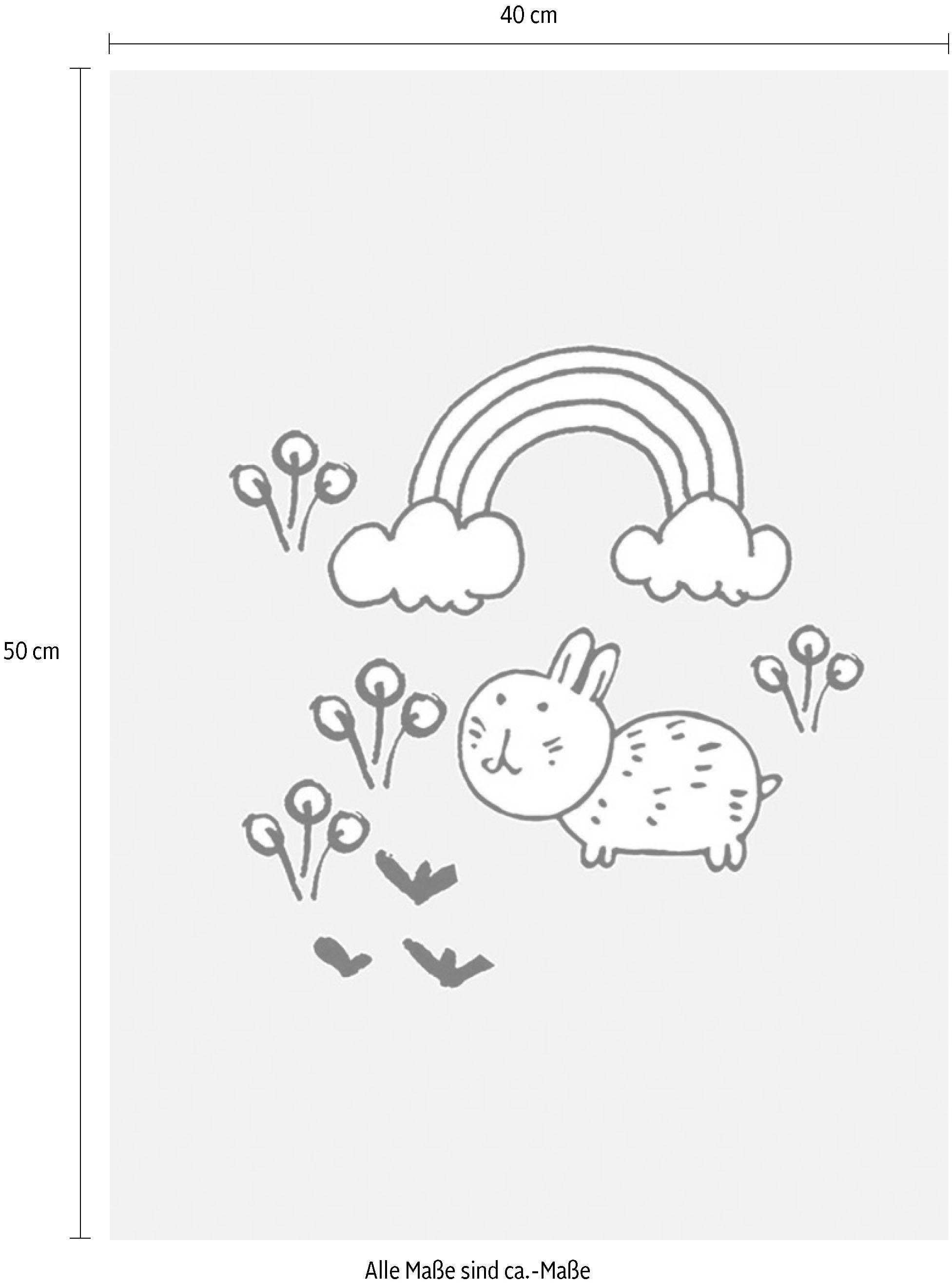 Komar Bild »Scribble Bunny«, Tiere, (1 St.), Wandbild zur Dekoration - ohne Rahmen