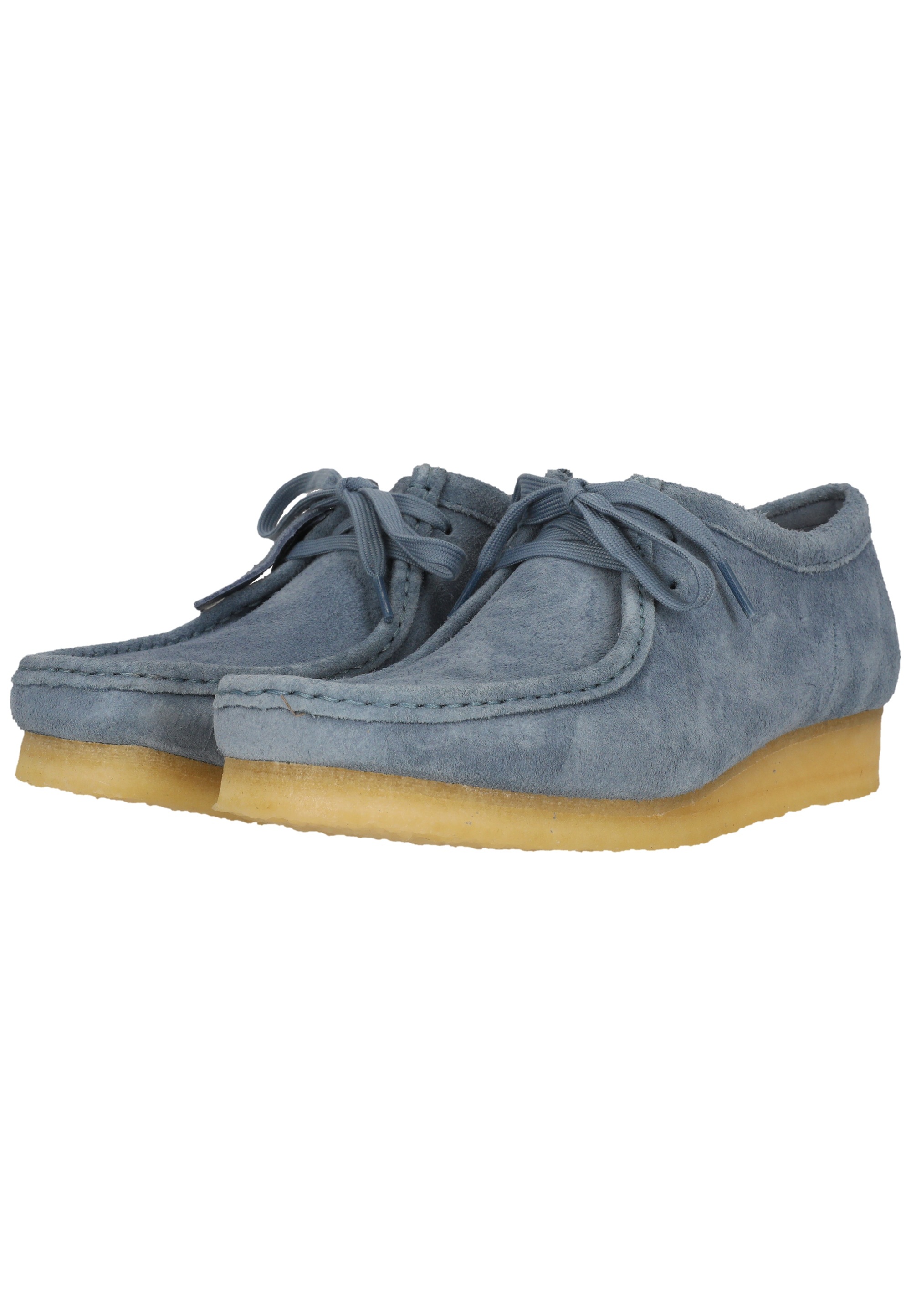 Clarks Schnürschuh »Wallabee French Blue Sde«  mit ikonischer Sohle