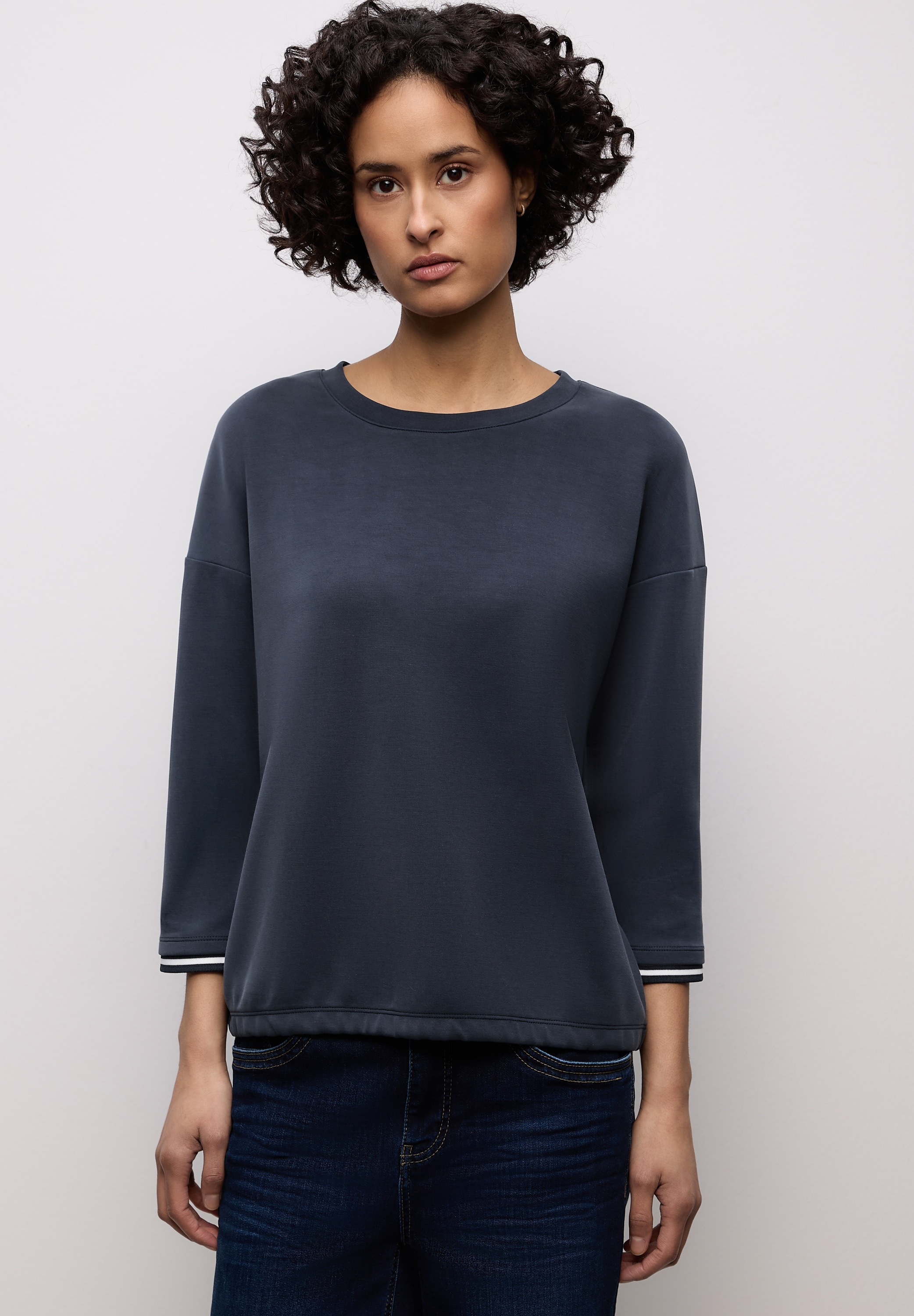 STREET ONE Rundhalsshirt Rundhalsausschnitt günstig online kaufen