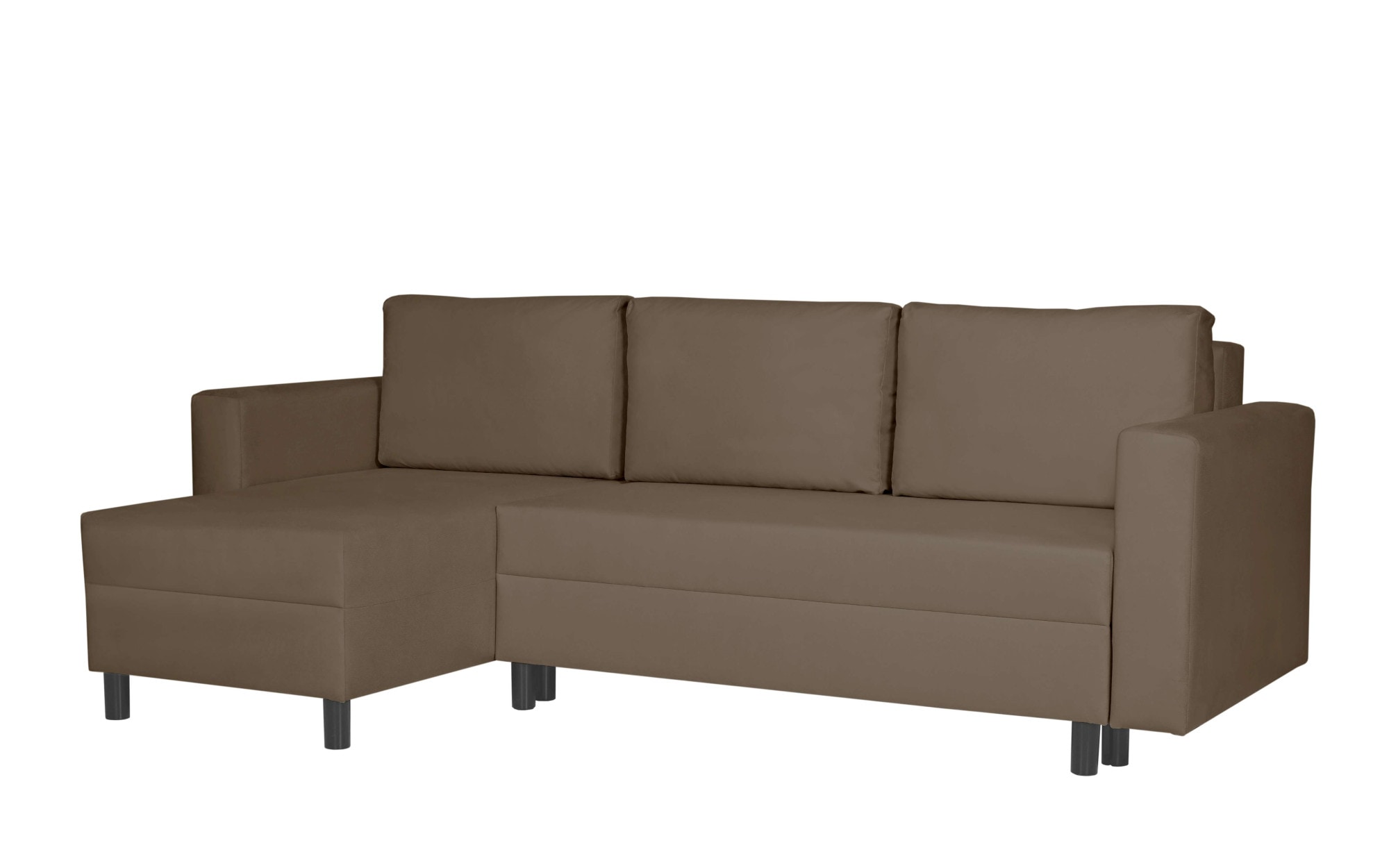 INOSIGN Ecksofa »GLENOE Schlafsofa mit Bettkasten, Recamiere beidseitig montierbar«, L-Form, Maße B/T/H: 230/135/84,5 cm, Velvet & Struktur weich