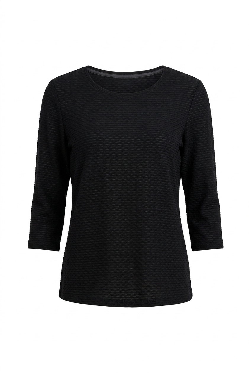 Seidel Moden 3/4-Arm-Shirt Shirt mit Struktur - Viskose/Stretch - MADE IN GERMANY