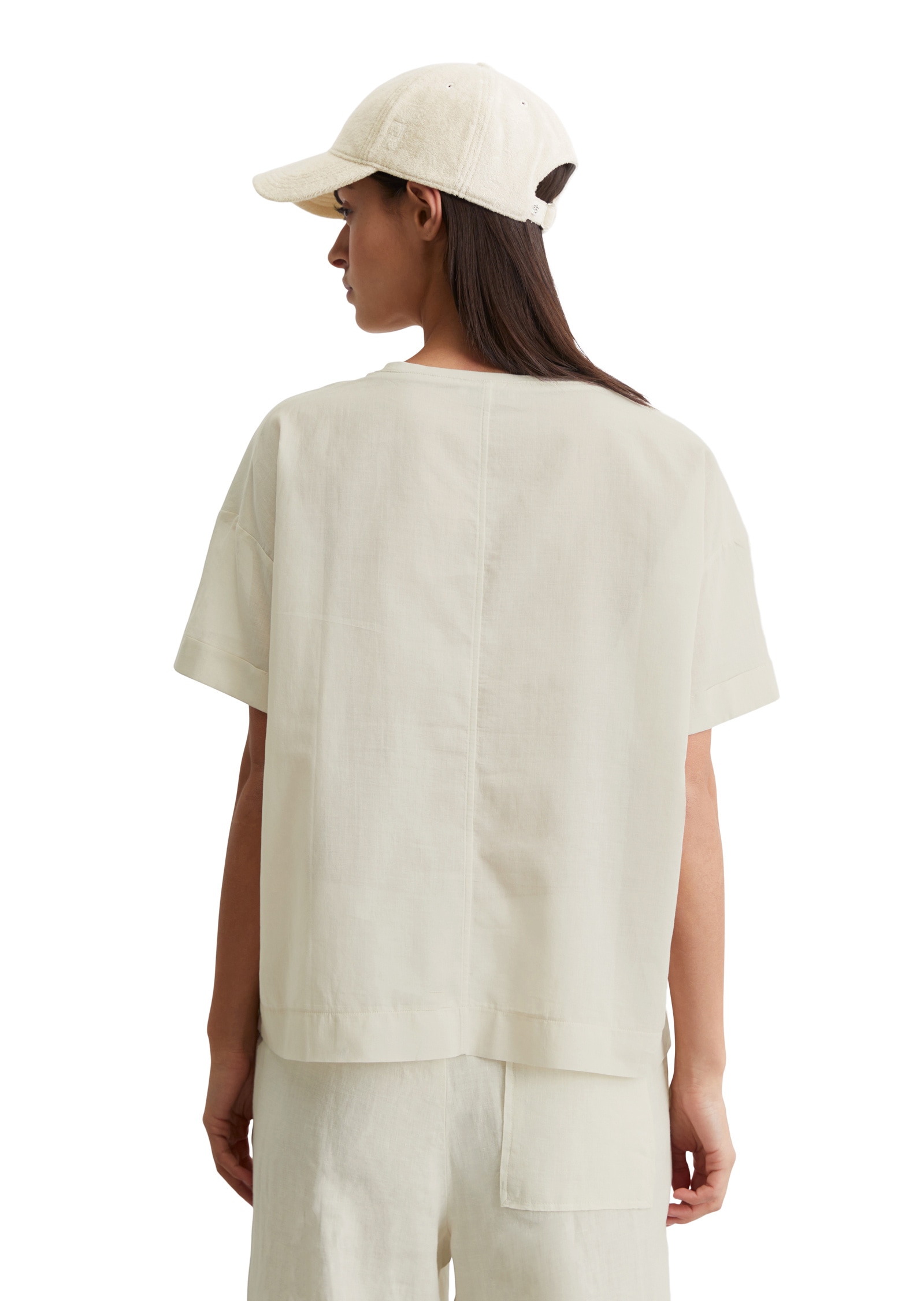 Marc O'Polo T-Shirt »aus Material-Mix«
