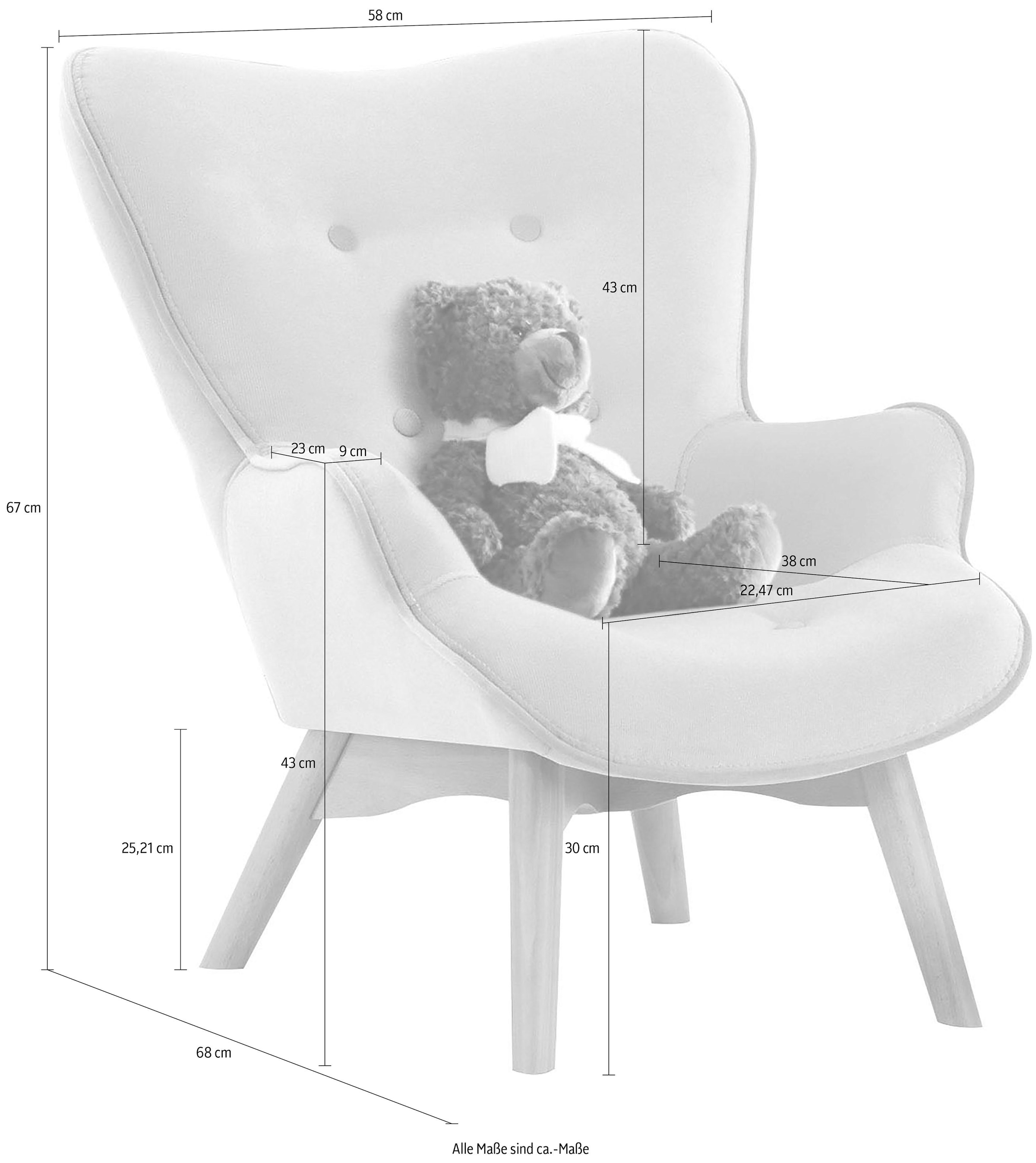 Lüttenhütt Sessel »Duca Mini«, in kleiner Ausführung für Kinder