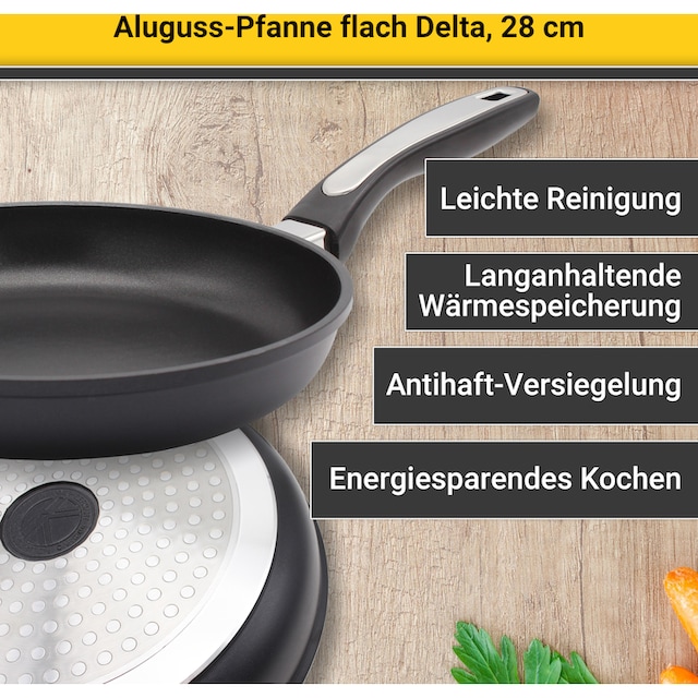 Krüger Bratpfanne »Delta«, Aluminiumguss, (1 tlg.), Ø 28 cm, Induktion  kaufen | BAUR