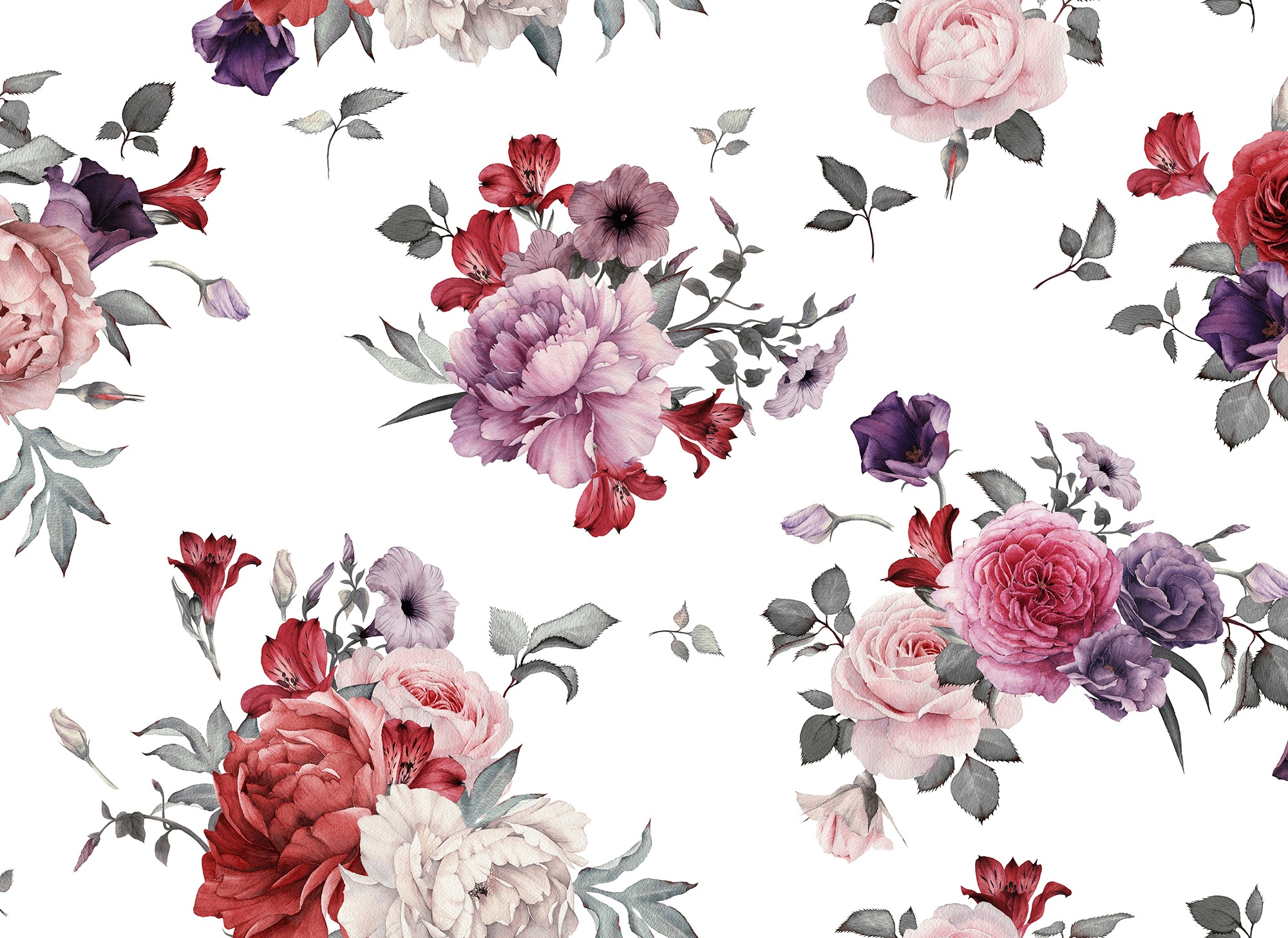 living walls Fototapete "Designwalls Flower Bouquet 1" glatt Vlies, Wand, Schräge, Decke