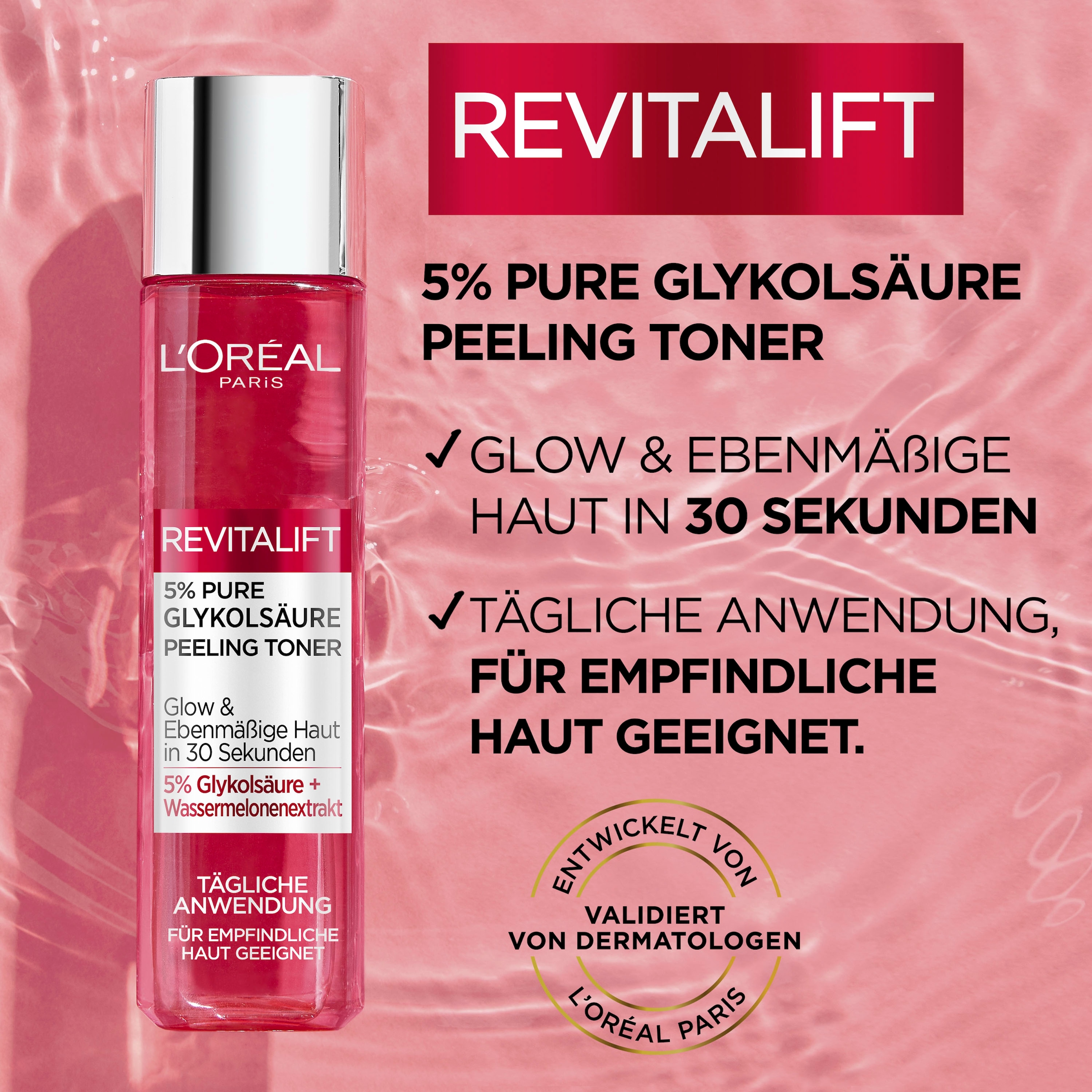 L'ORÉAL PARIS Gesichtspeeling »Revitalift Peeling Toner«, mit hoher Wirkungskraft