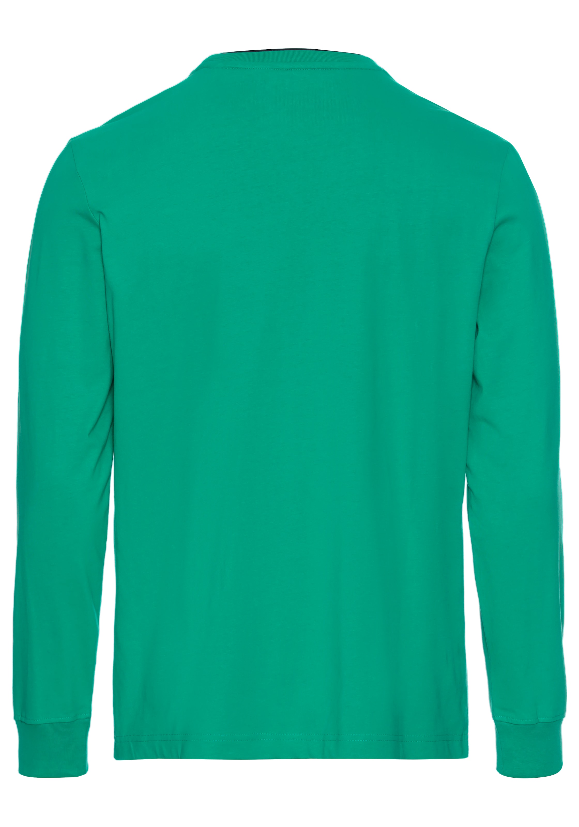 DELMAO Langarmshirt, mit modernem Print - NEUE KOLLEKTION