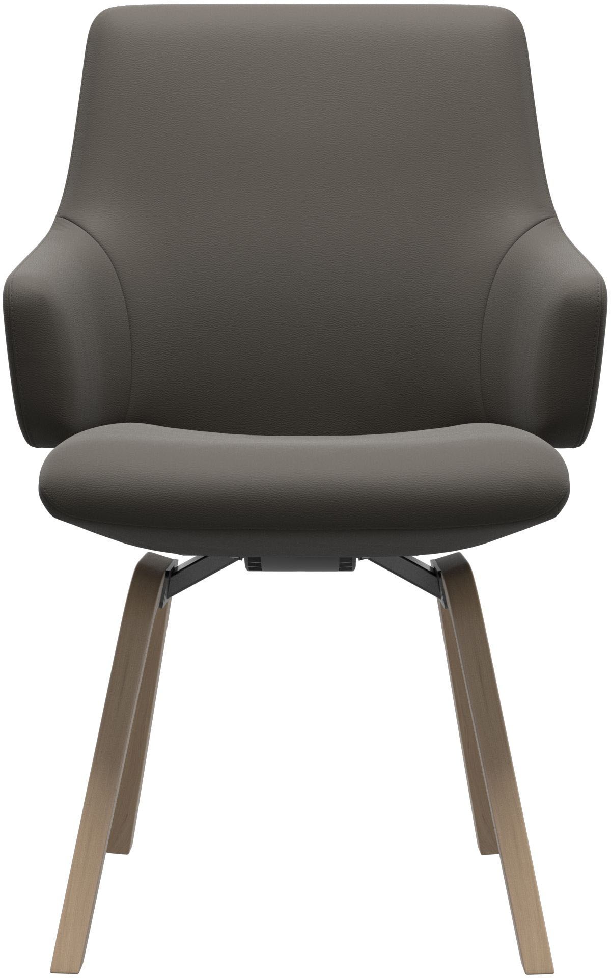 Thumbnail - Stressless Polsterstuhl "Laurel", Leder PALOMA, Low Back mit Armlehne, Größe L, mit schräggestellten Beinen in Schwarz