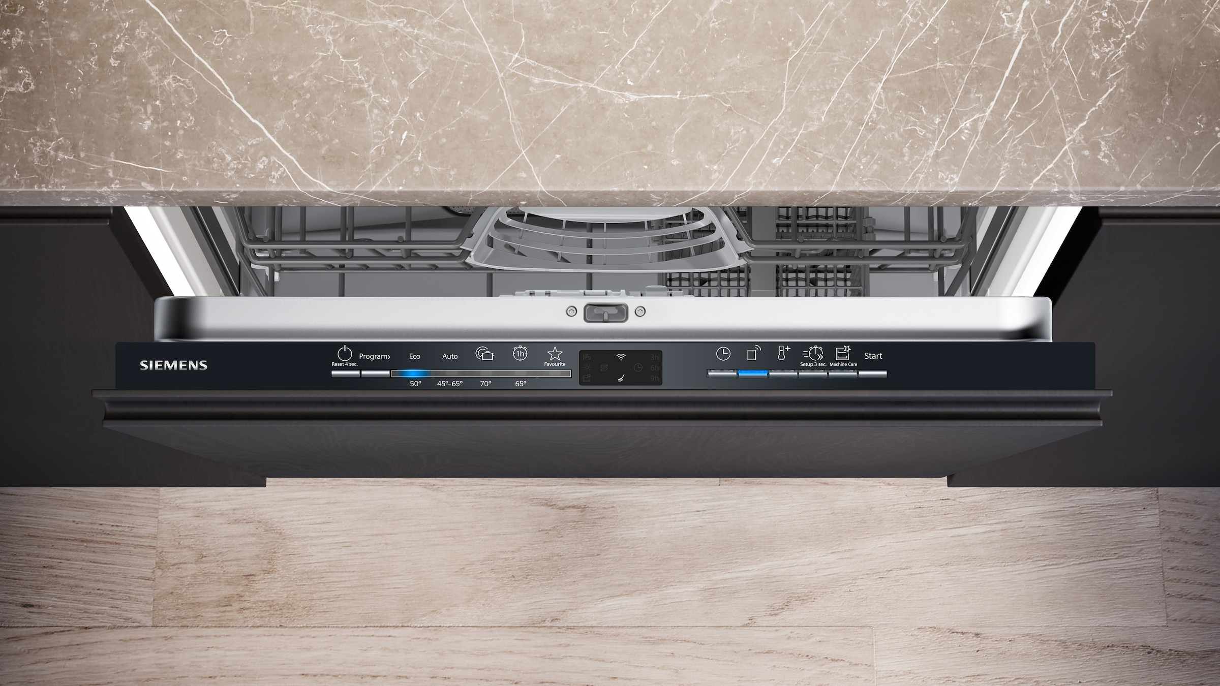 SIEMENS vollintegrierbarer Geschirrspüler iQ100 »SX61HX01TE« 13 tlg. Maßgedecke