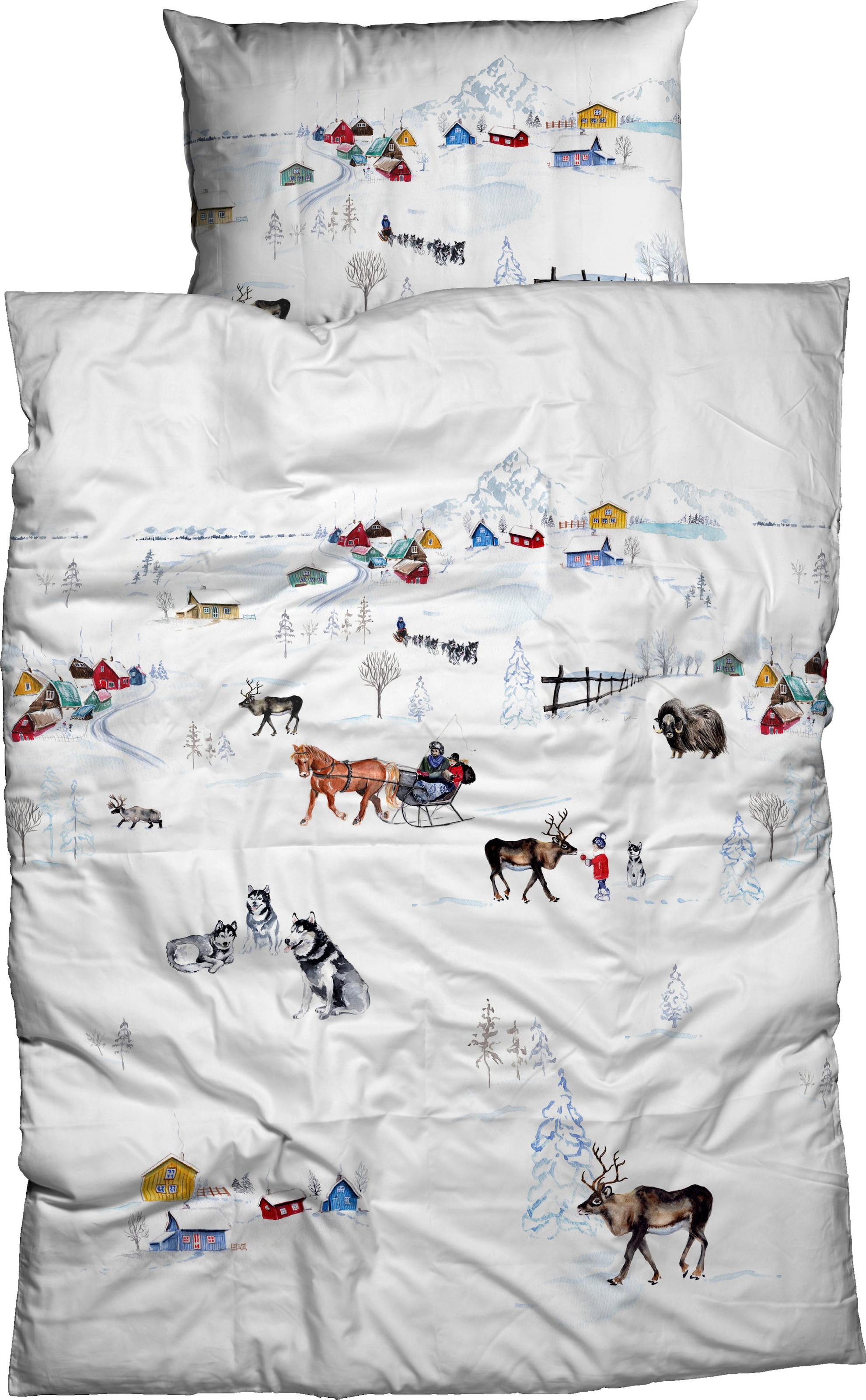 CASATEX Bettwäsche "Scanda" 2 Stk. skandinavisches Design, zauberhaftes win günstig online kaufen