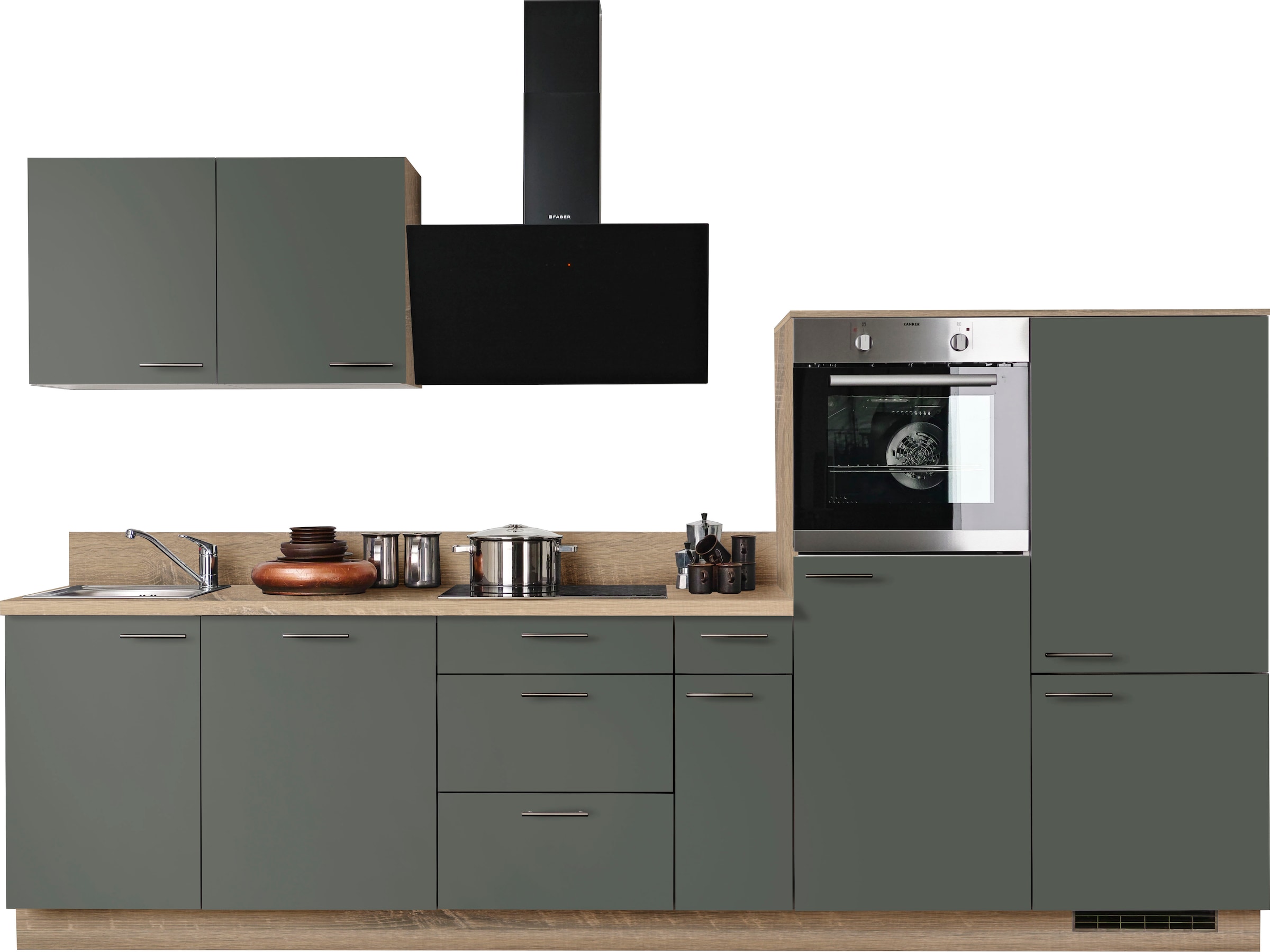Express Küchen »Scafa«, kaufen Vollauszug, vormontiert, | Breite 320 cm BAUR E-Geräten, Küche Soft-Close, mit