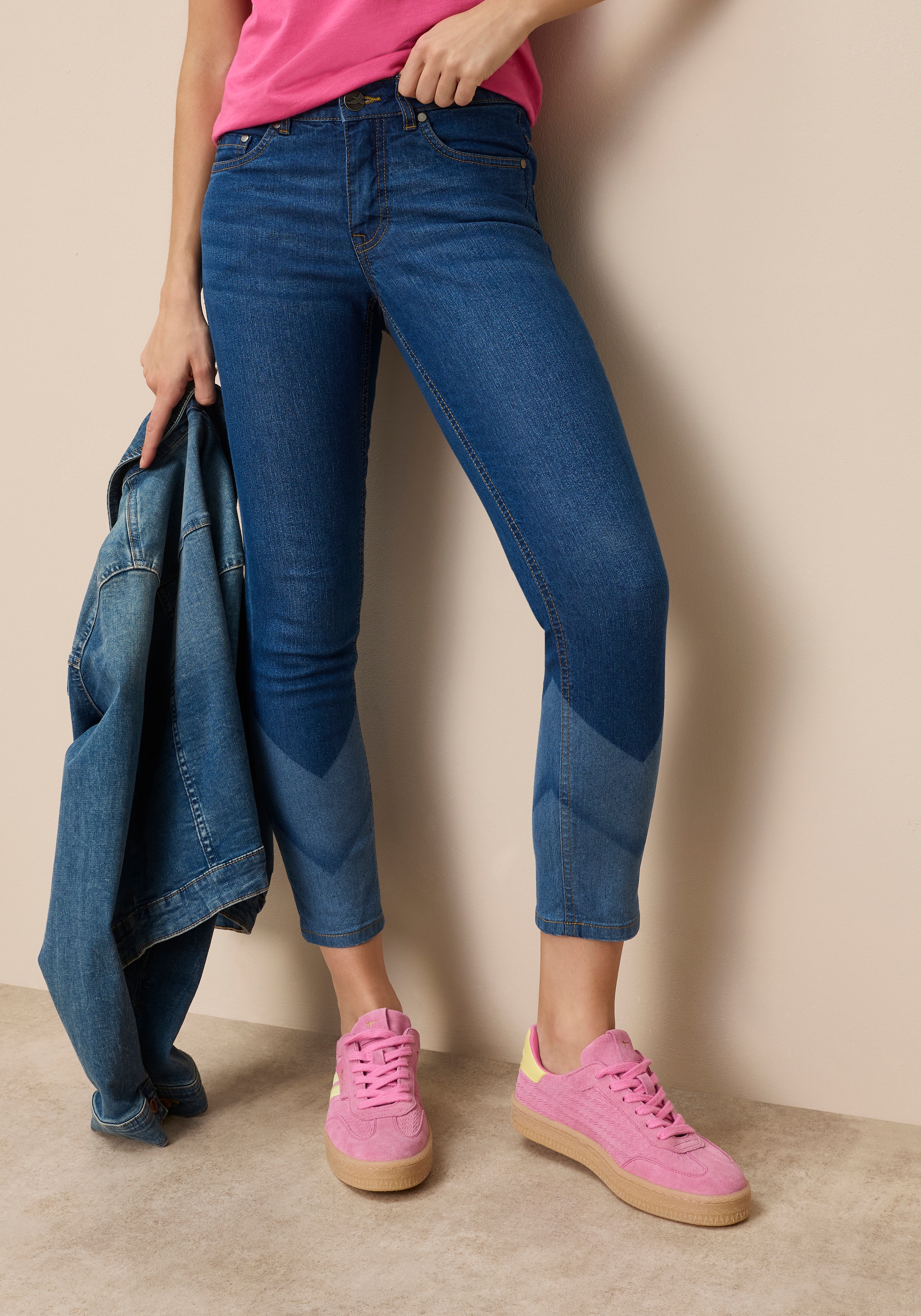 Arizona 7/8-Jeans schmale Beinform, 7/8-Länge, Slim Fit, aus elastischem De günstig online kaufen