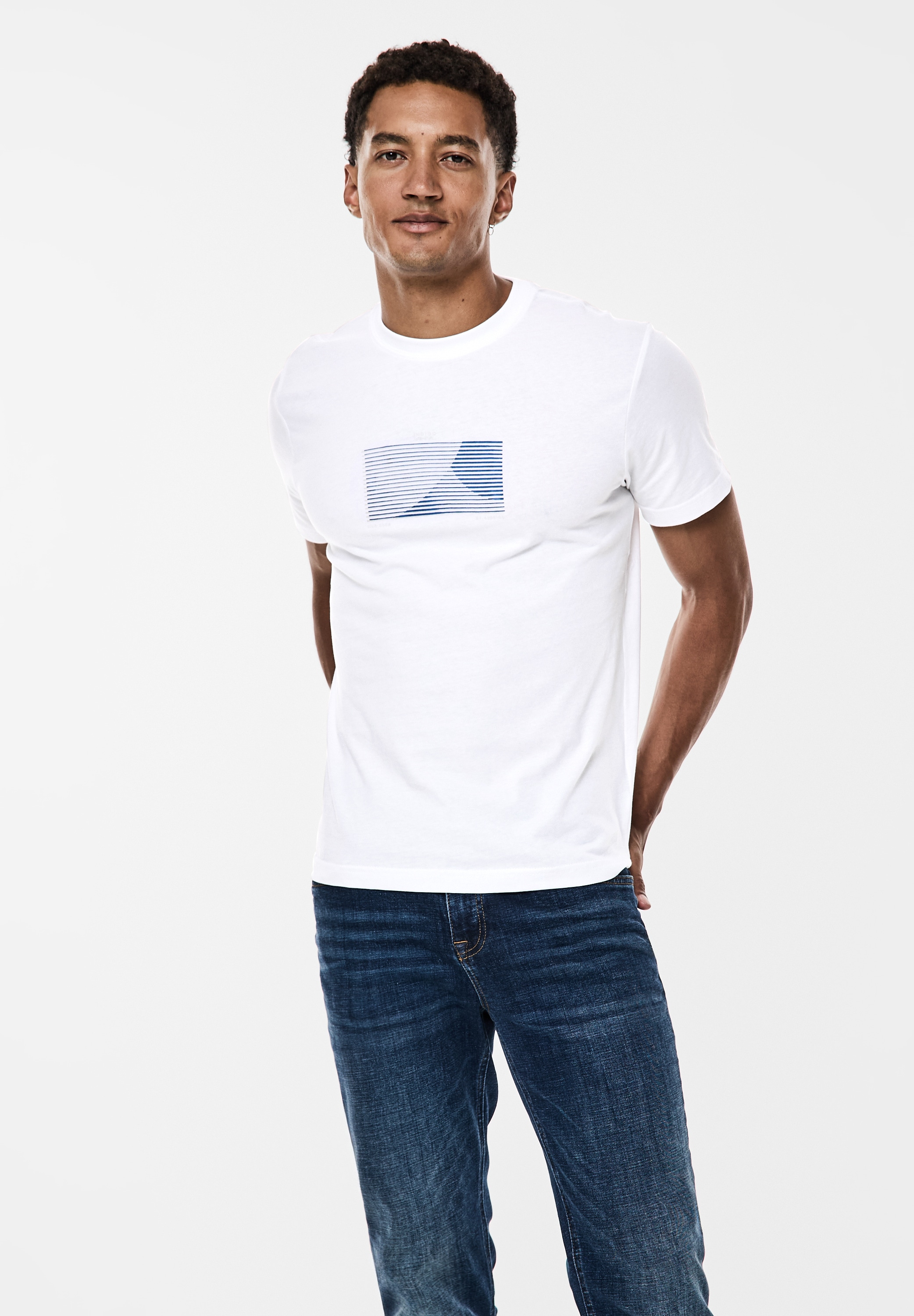 STREET ONE MEN T-Shirt, aus reiner Baumwolle günstig online kaufen