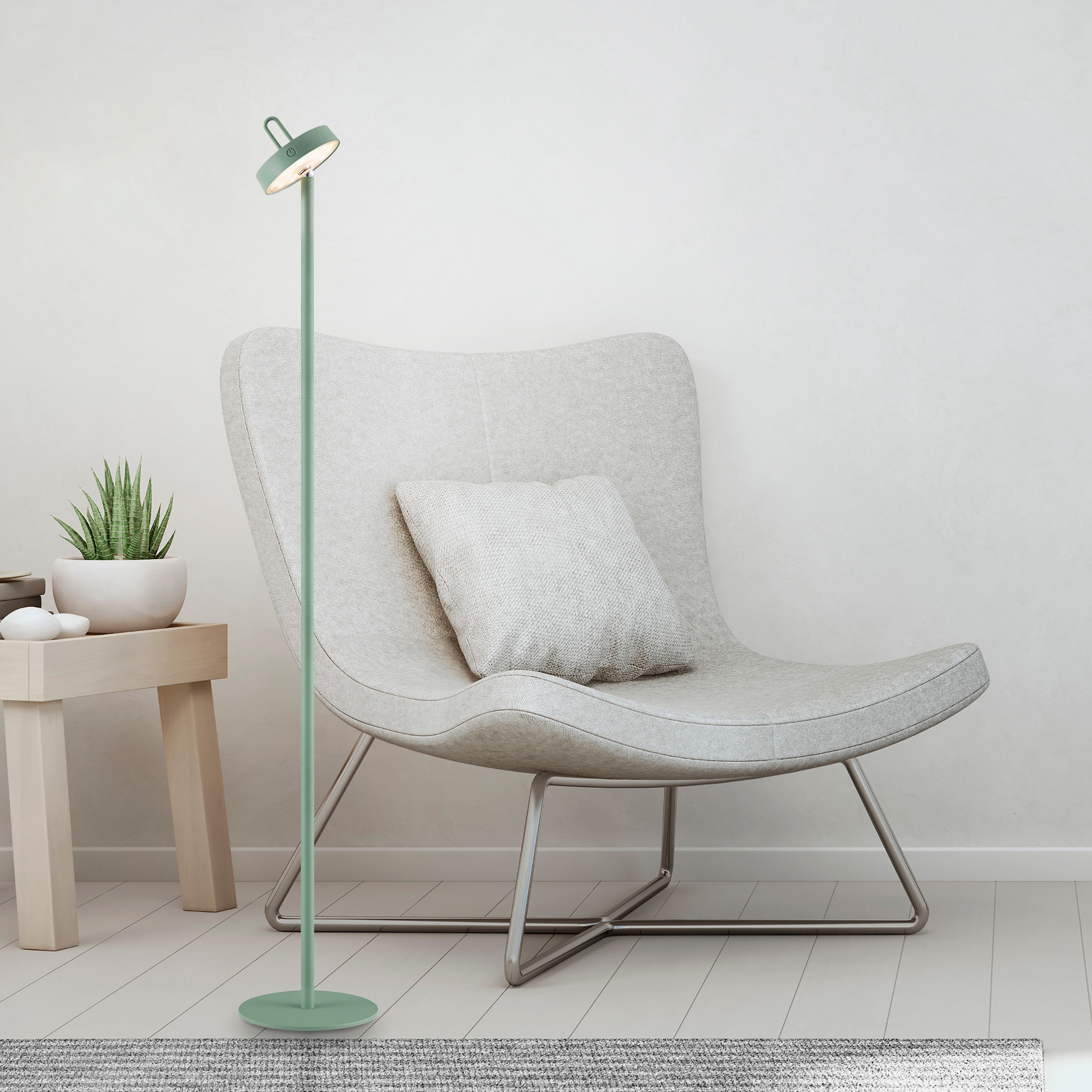 JUST LIGHT Stehlampe »AMAG«, 1 flammig, Leuchtmittel LED-Modul | LED fest integriert, Akkuleuchte