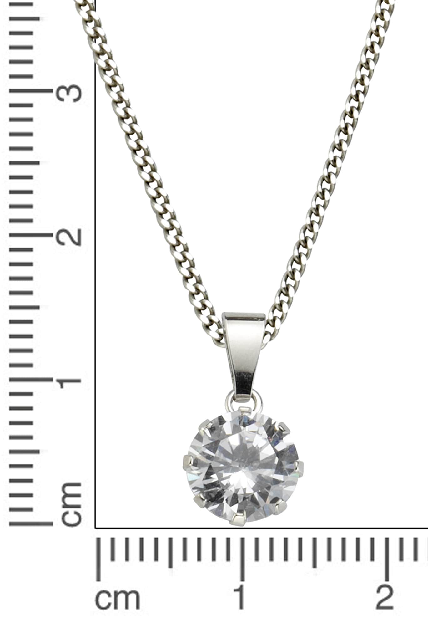 Firetti Kette mit Anhänger »Schmuck Geschenk Silber 925 Halsschmuck Halskette Panzerkette Herz« mit Zirkonia (synth.)