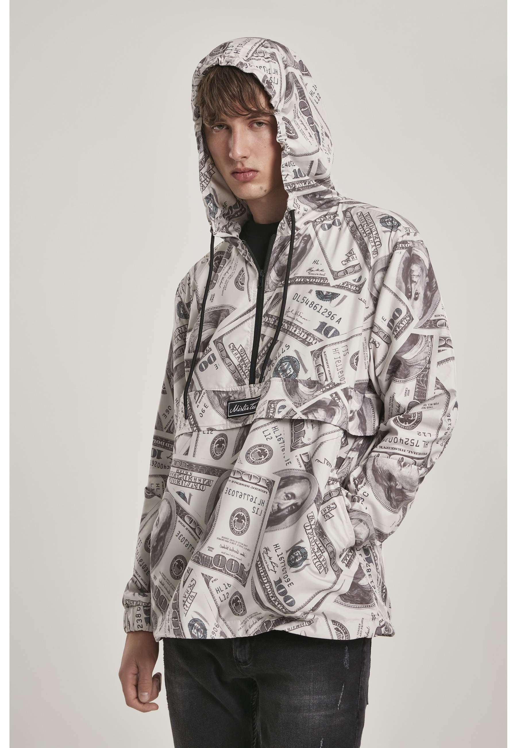 MisterTee Allwetterjacke »MisterTee Herren Mister Tee Dollar Windbreaker« 1 Stk. tlg. ohne Kapuze