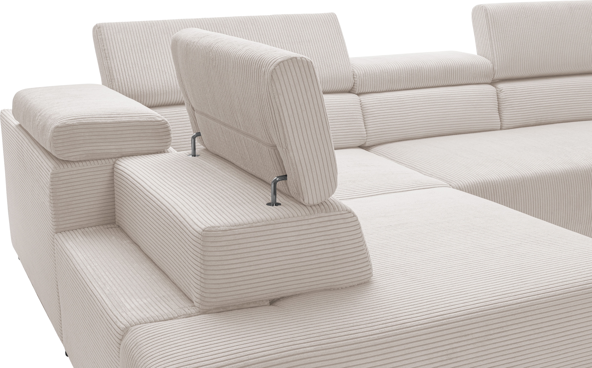exxpo - sofa fashion Ecksofa »VITTORIO«, inkl. Kopfteil- und Sitztiefenverstellung, wahlweise mit Bettfunktion