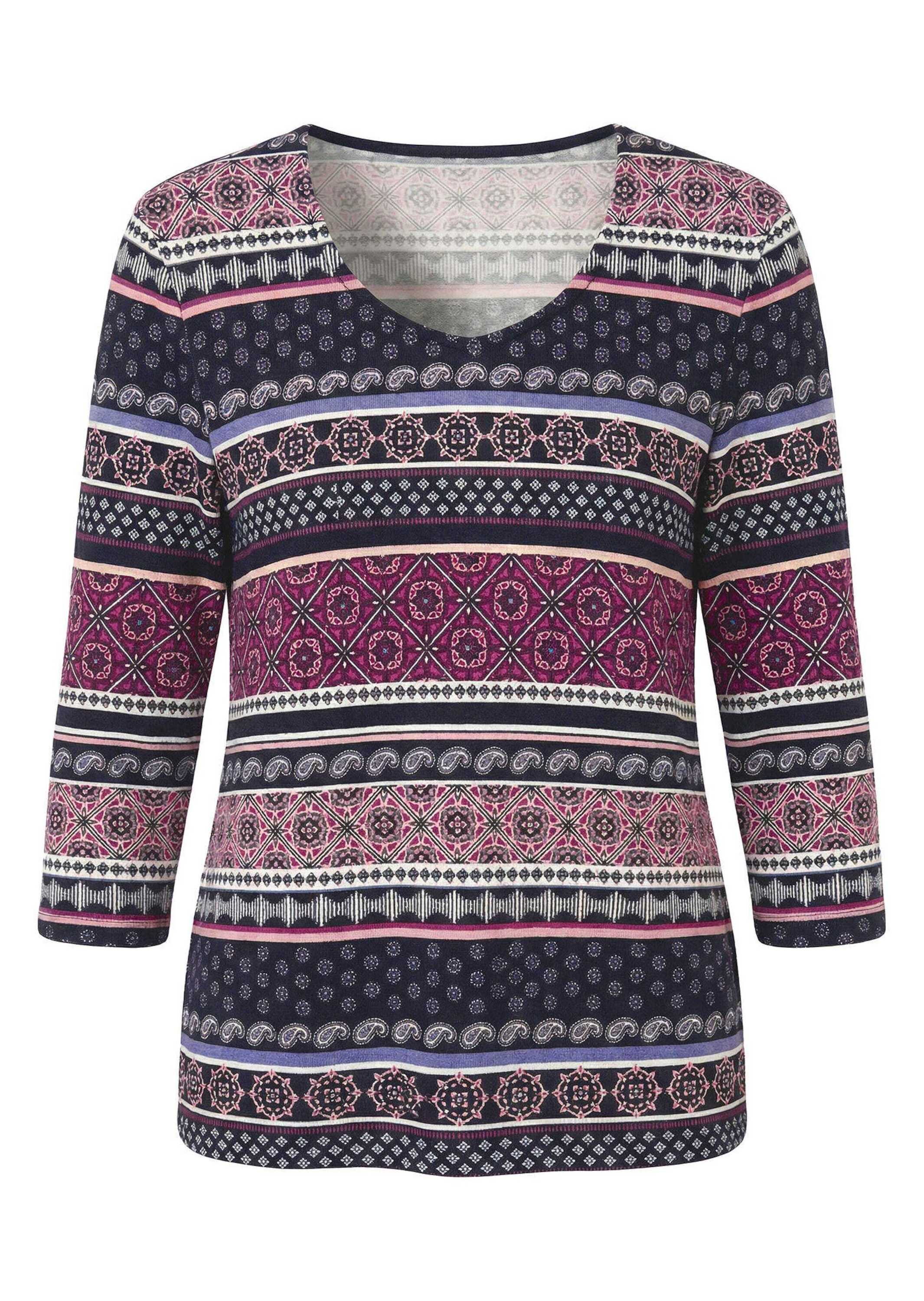 GOLDNER Print-Shirt "Jerseyshirt mit Rundhals" stretchbequemer Viskosejersey