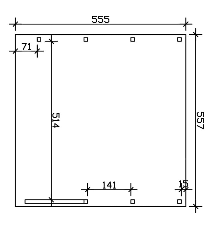 Skanholz Doppelcarport »Friesland 7«, 514 cm, braun