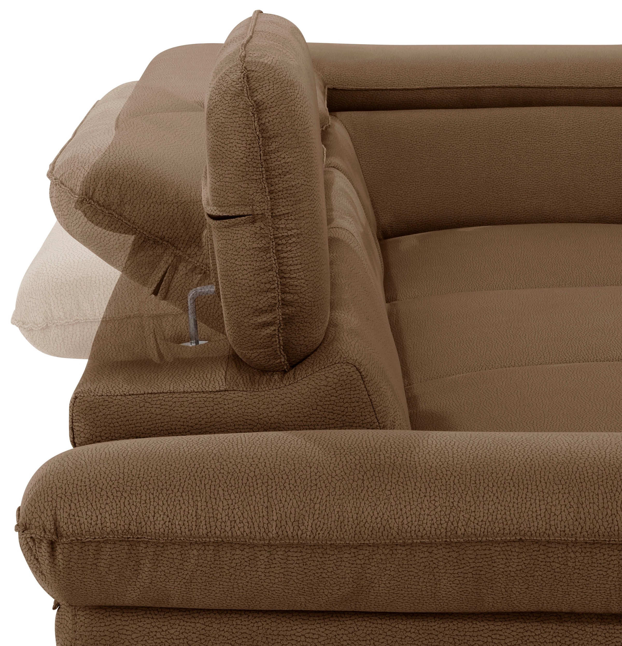 Home affaire Ecksofa »Pilot L-Form«, mit Kopfteilverstellung, wahlweise mit Bettfunktion & Bettkasten