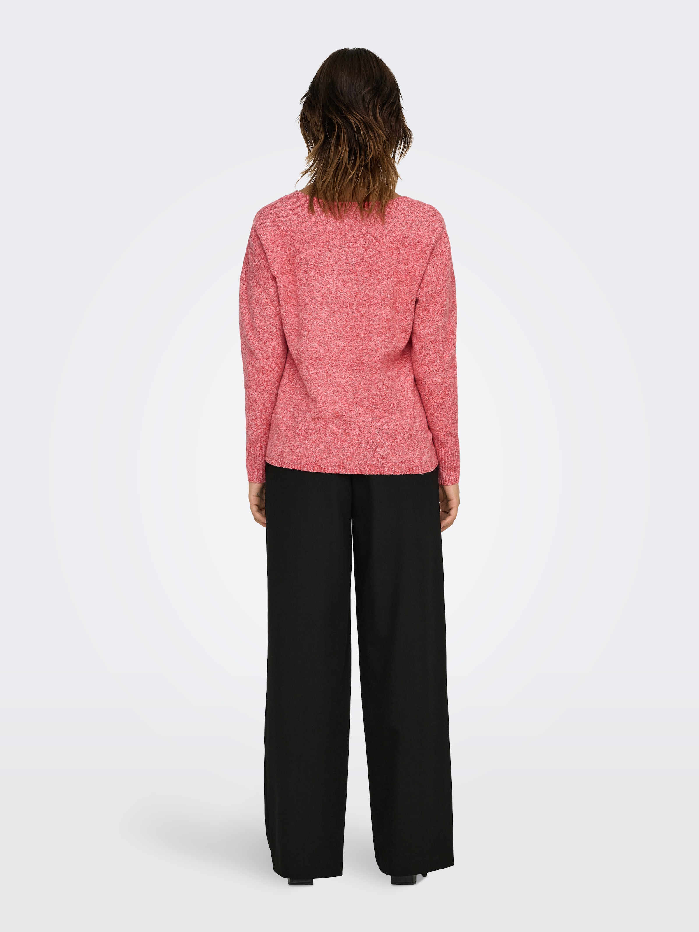 ONLY V-Ausschnitt-Pullover »ONLRICA LIFE L/S V-NECK PULLO KNT NOOS« Materialmix, regular fit