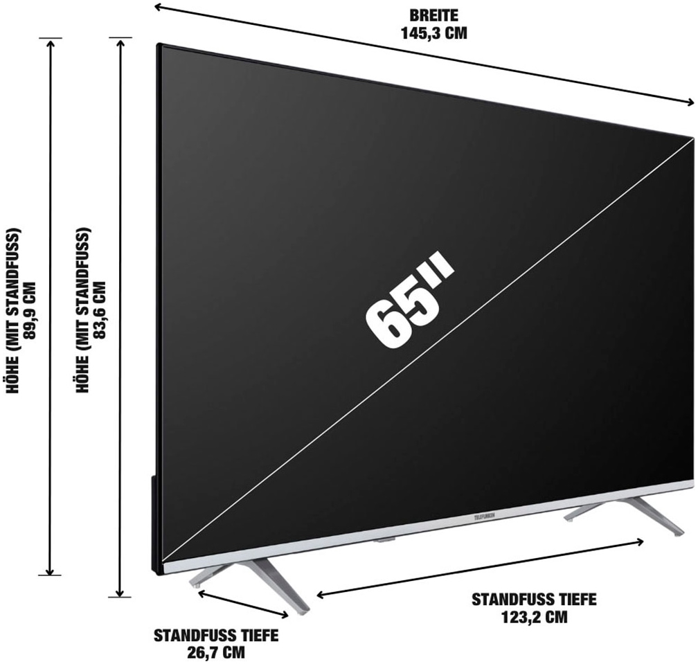 Telefunken QLED-Fernseher »D65Q750M8CW«, 4K Ultra HD, Smart-TV