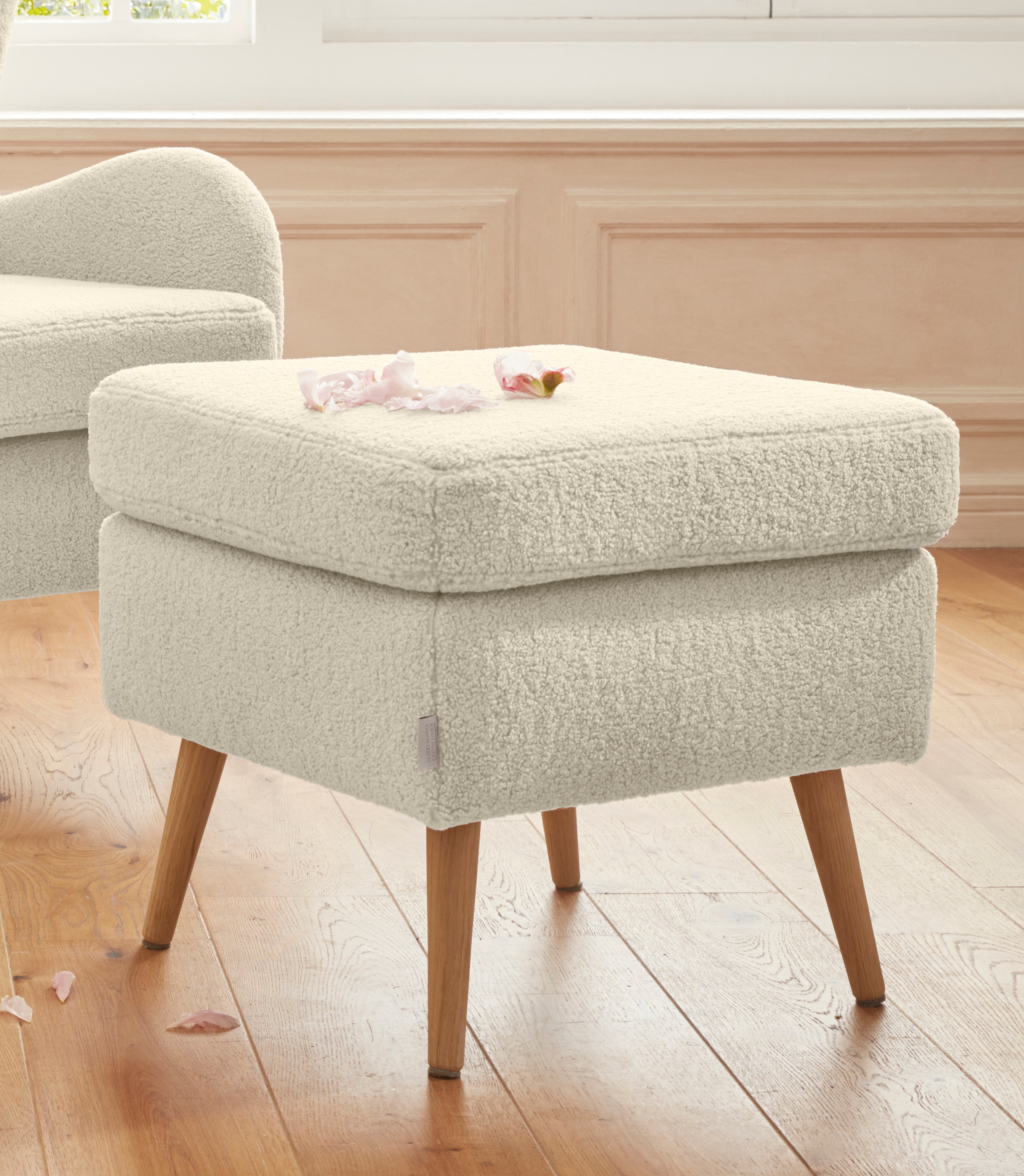 Home affaire Hocker "Salla", Bezug auch in Luxus-Microfaser in Teddyfellopt günstig online kaufen