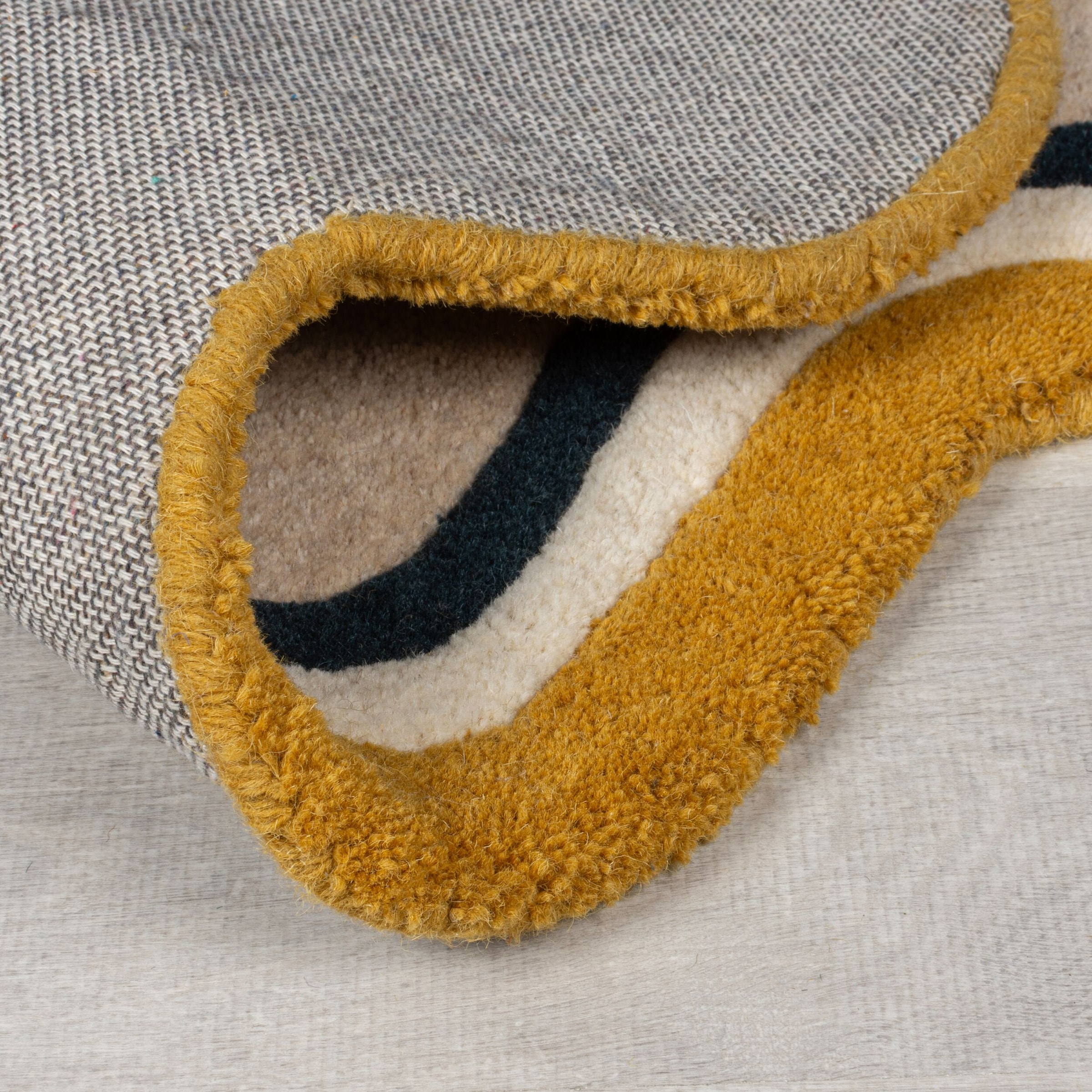FLAIR RUGS Wollteppich »Leo Scallop«, rechteckig, 25 mm Höhe, Woll Border Teppich