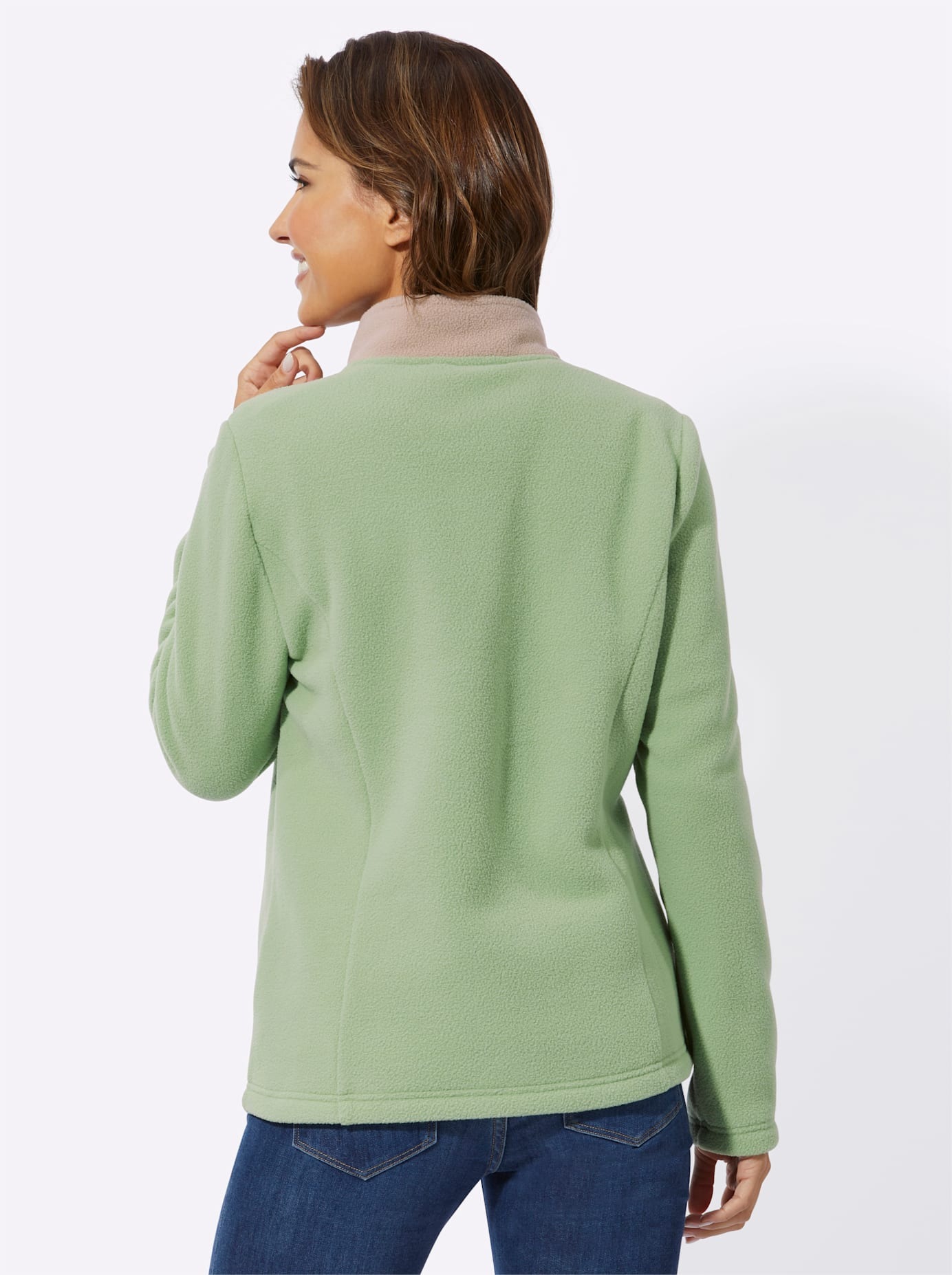 Classic Basics Women's Fleece Jacket Green Size 56 2