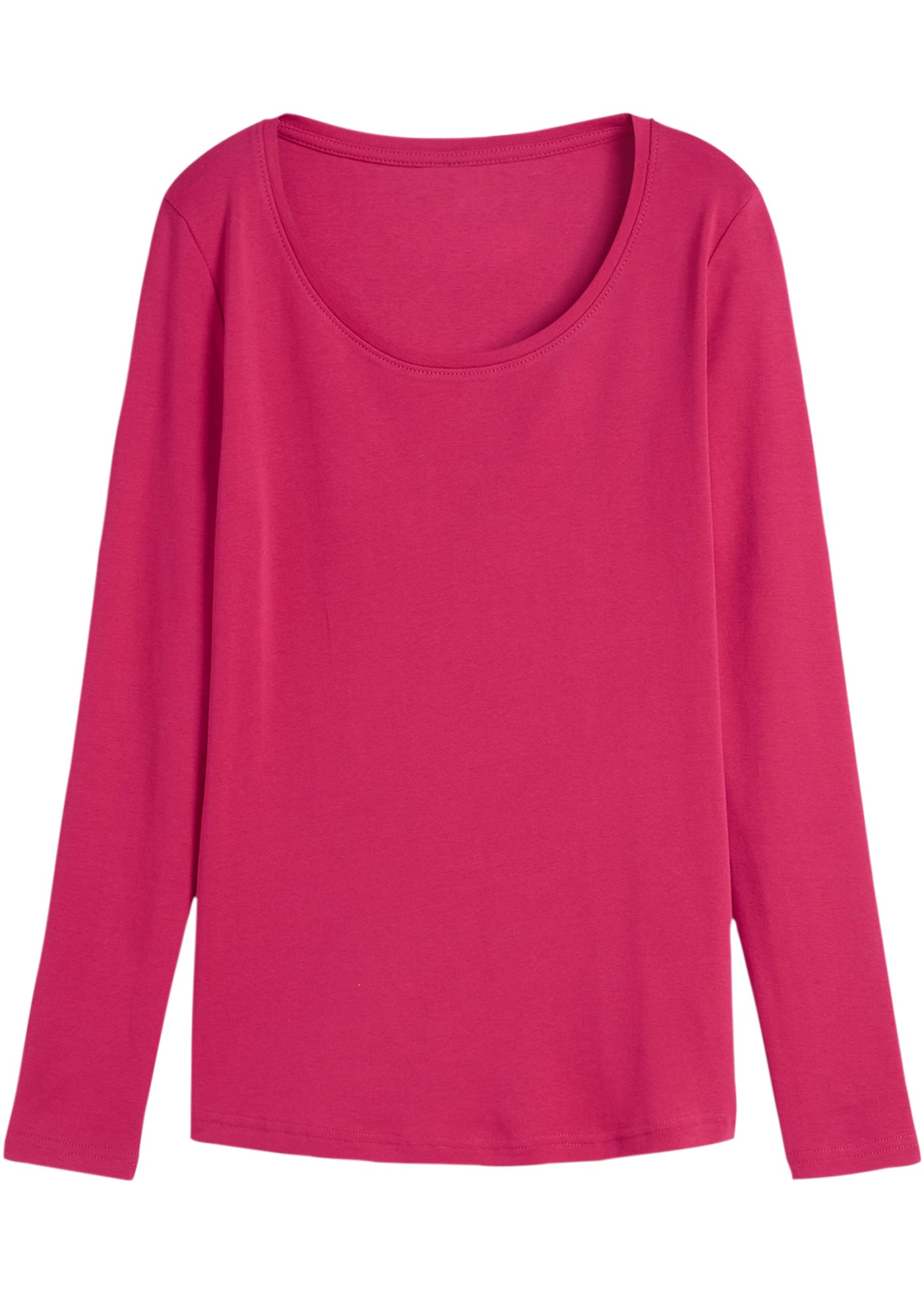 bonprix Langarmshirt Mit Rundhalsausschnitt und in taillierter Form