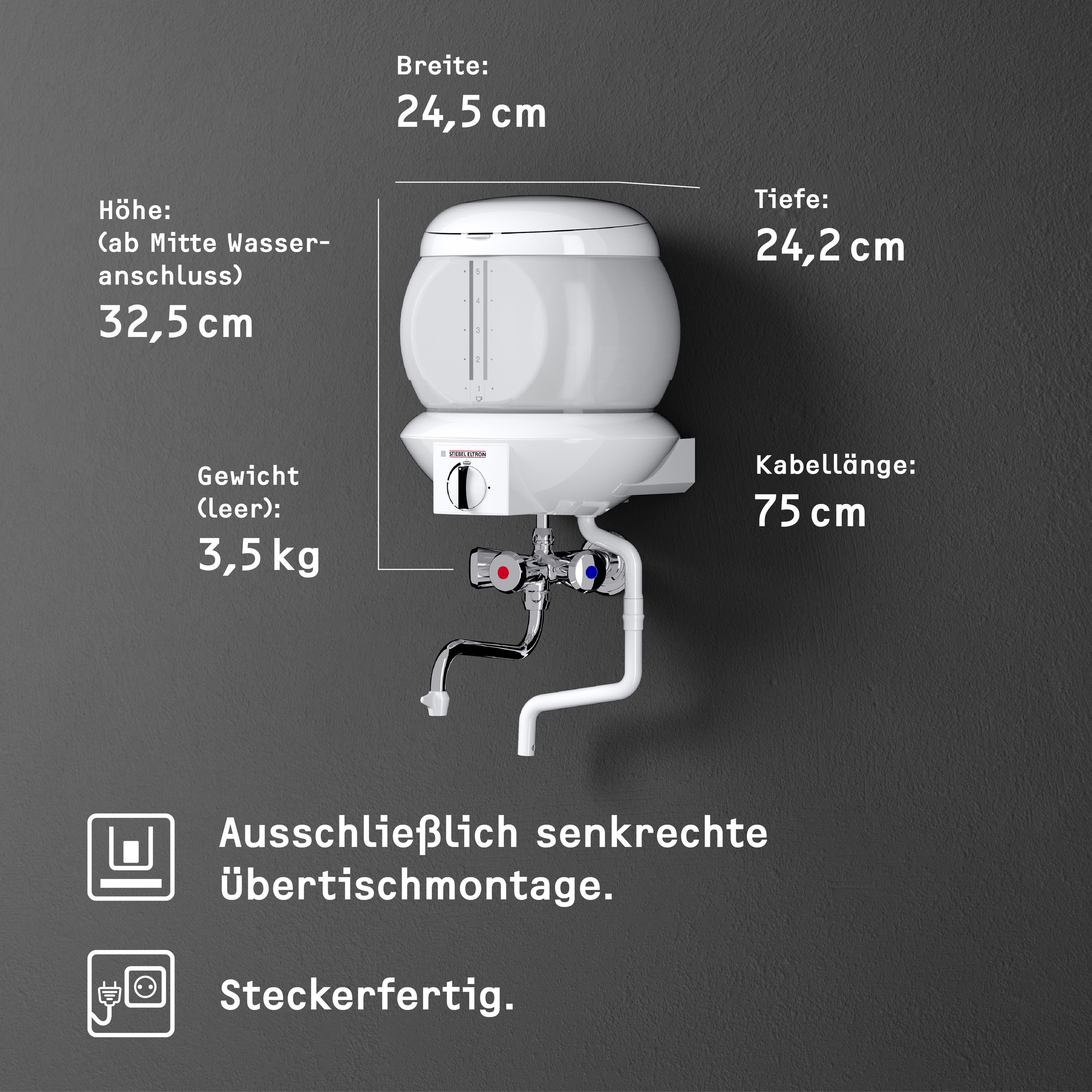 STIEBEL ELTRON Kochendwassergerät "EBK 5 GA" 5 l, für die Küche, Glas günstig online kaufen