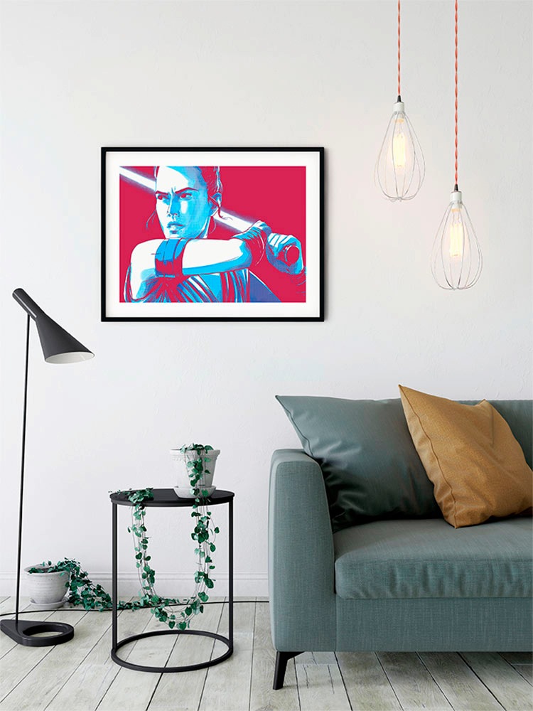Komar Bild »Star Wars Faces Rey«, Star Wars, (1 St.), Wandbild zur Dekoration im Kinderzimmer - ohne Rahmen