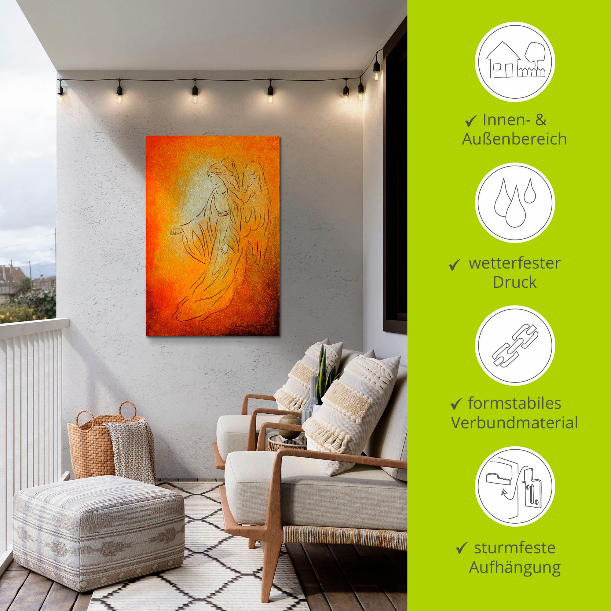 Artland Wandbild »Engel der Heilung - Engelkunst«, Religion, (1 St.), als Alubild, Outdoorbild, Leinwandbild, Poster, Wandaufkleber