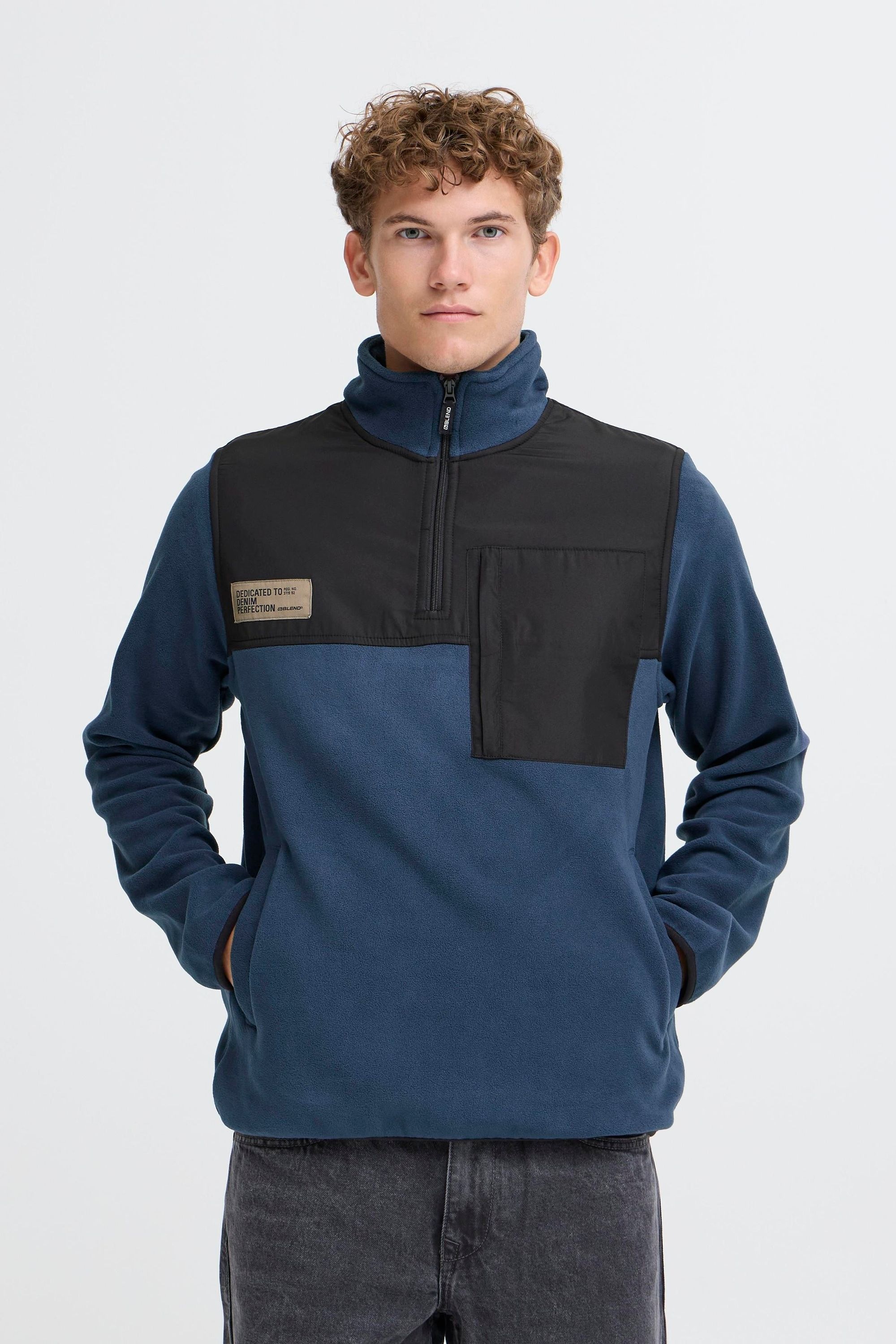 Blend Cardigan "BHMasi" Modische Troyer-Fleecepullover mit Reißverschluss günstig online kaufen