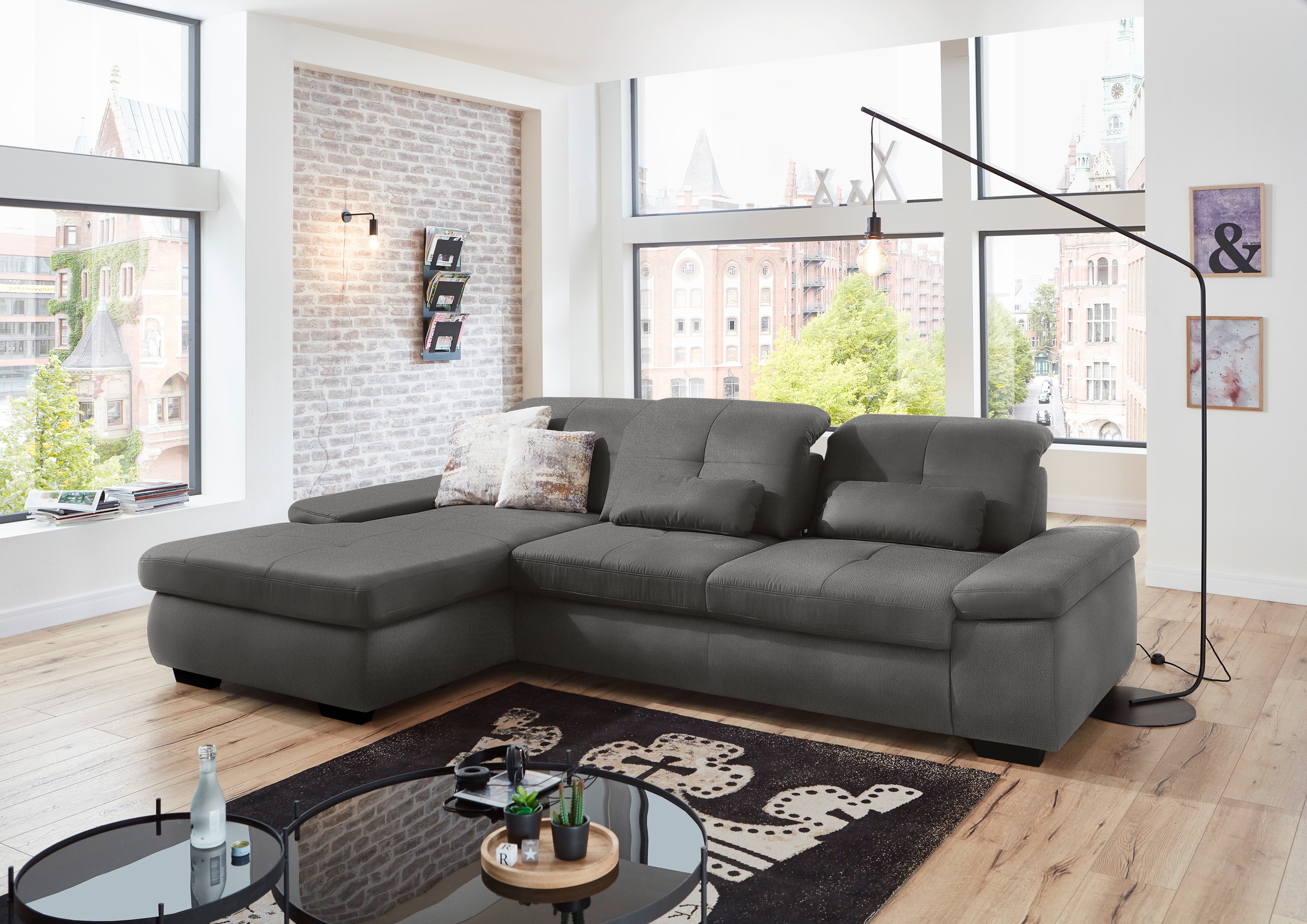 Die PlanBar Ecksofa "MP-IN16012 L-Form, mit Kaltschum-Polsterung", inkl. Si günstig online kaufen