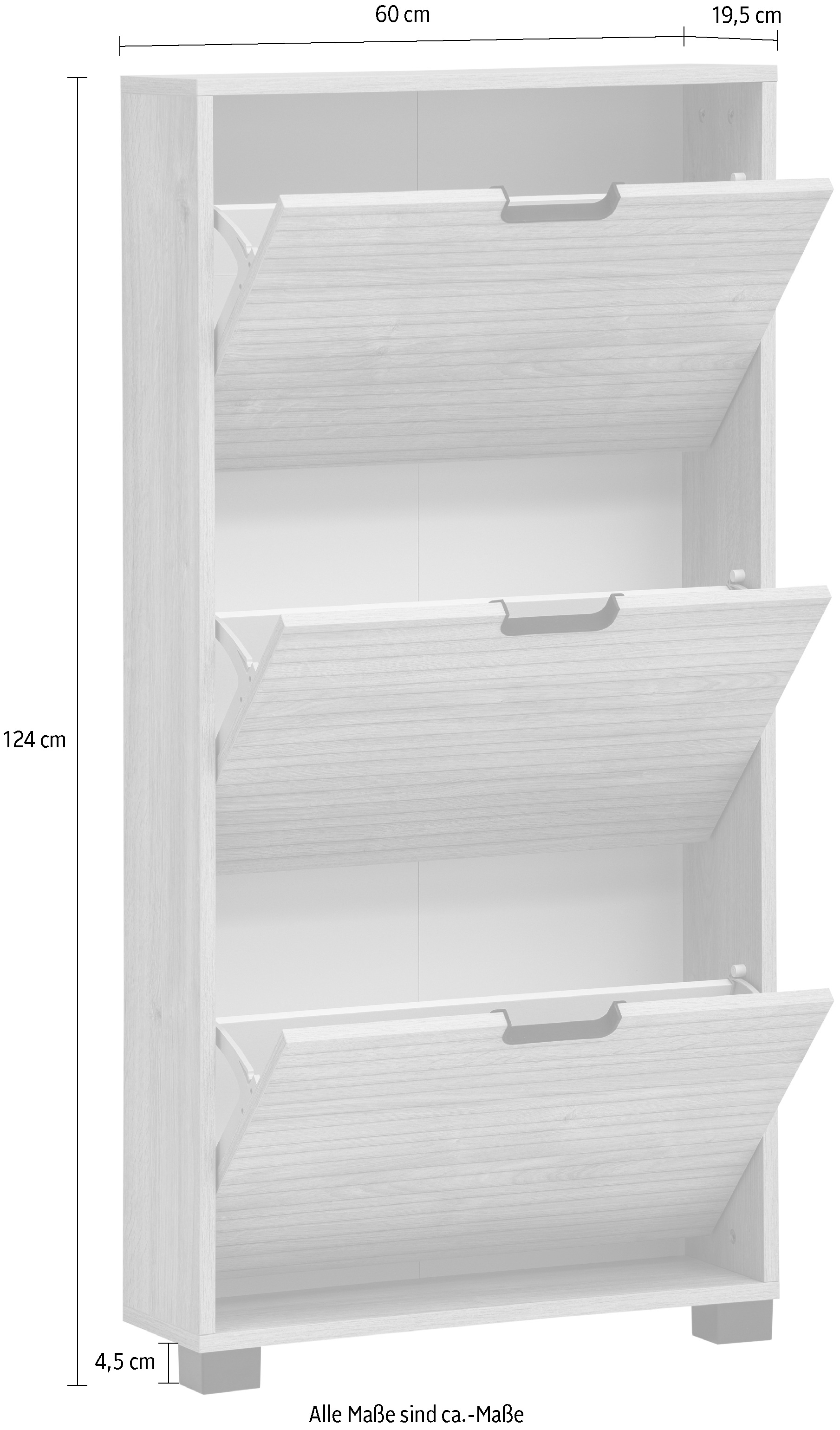 Schildmeyer Schuhschrank »Emmik, Breite 60 cm, platzsparend«, Made in Germany