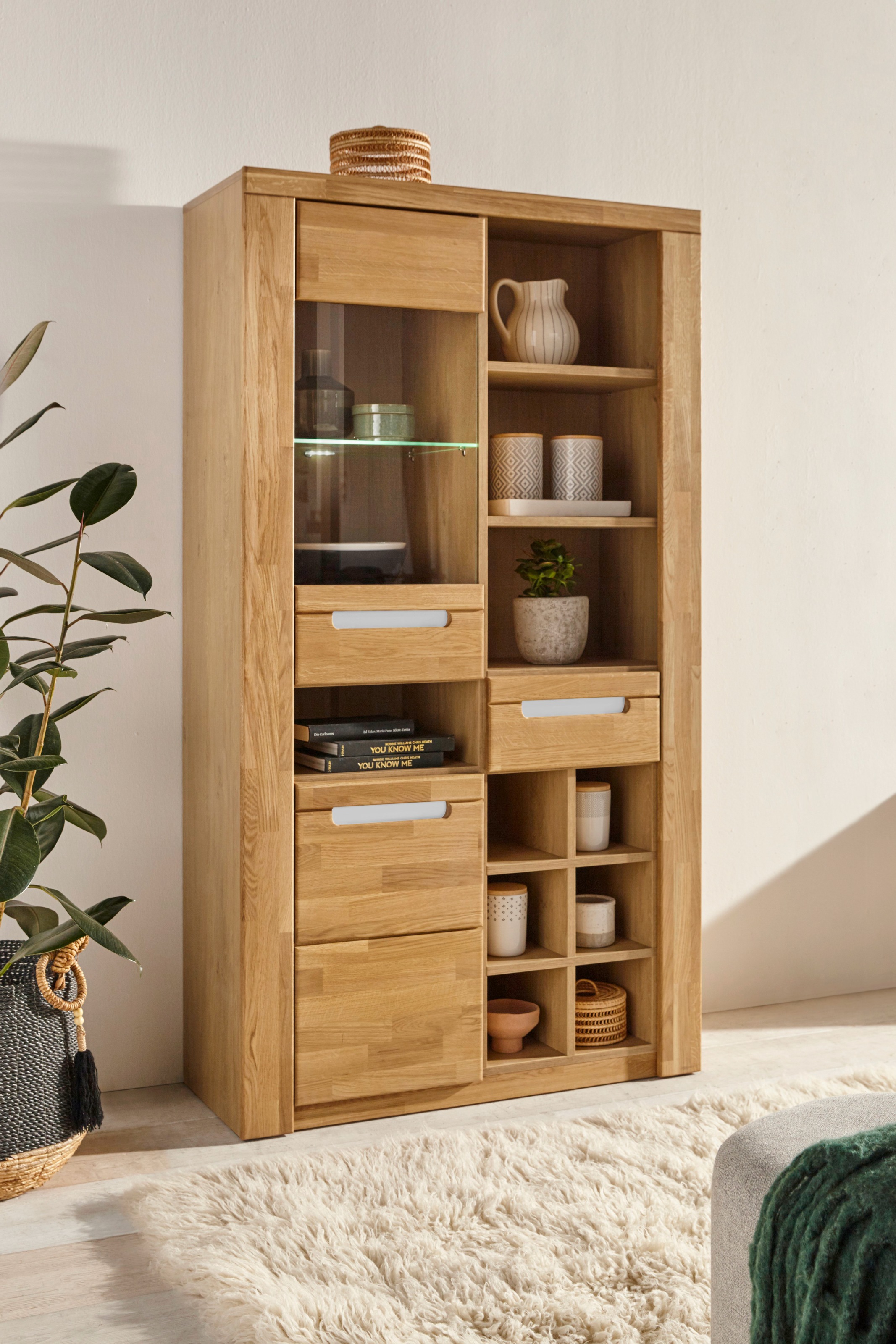 OTTO home Vitrine "Kolding" teilmassiv günstig online kaufen