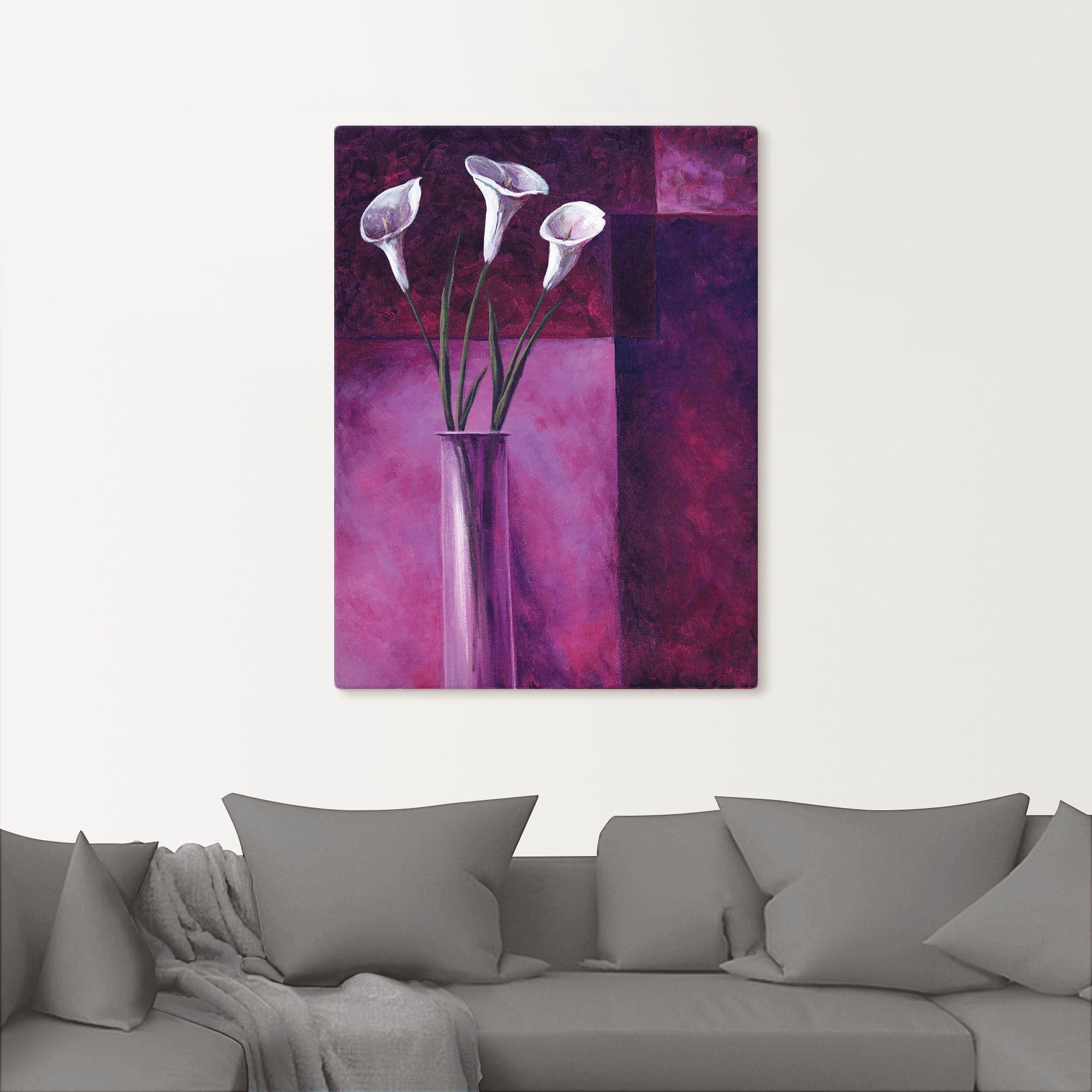 Artland Wandbild "Callas Lila", Blumen, (1 St.), als Alubild, Outdoorbild, günstig online kaufen