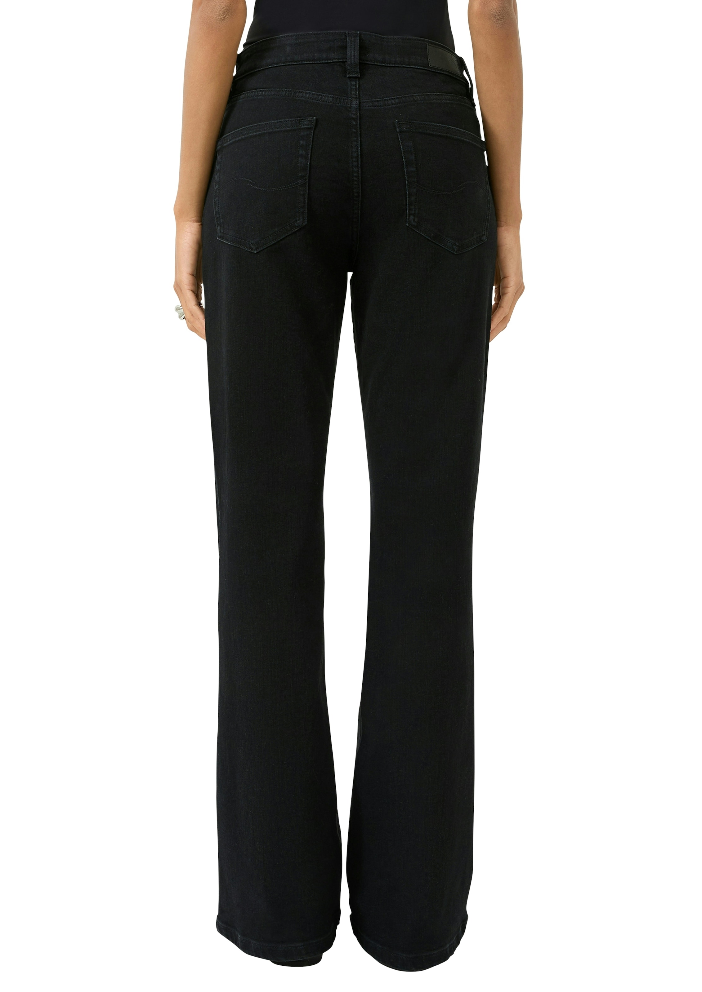 QS 5-Pocket-Jeans mit Schlag und Stretch