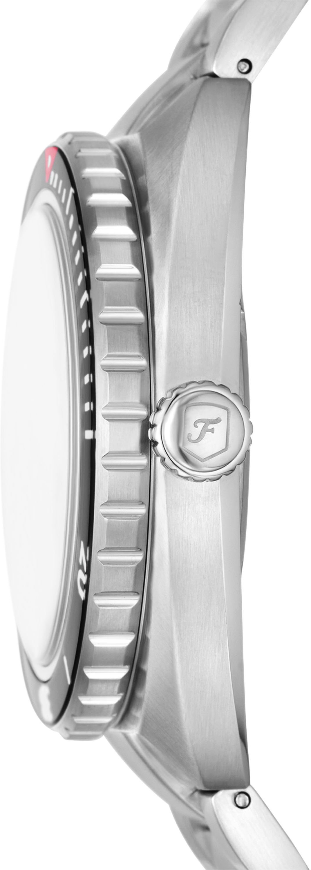 Fossil Quarzuhr »BREAKER«, Armbanduhr, Herrenuhr, Damenuhr, Datum, Edelstahlarmband