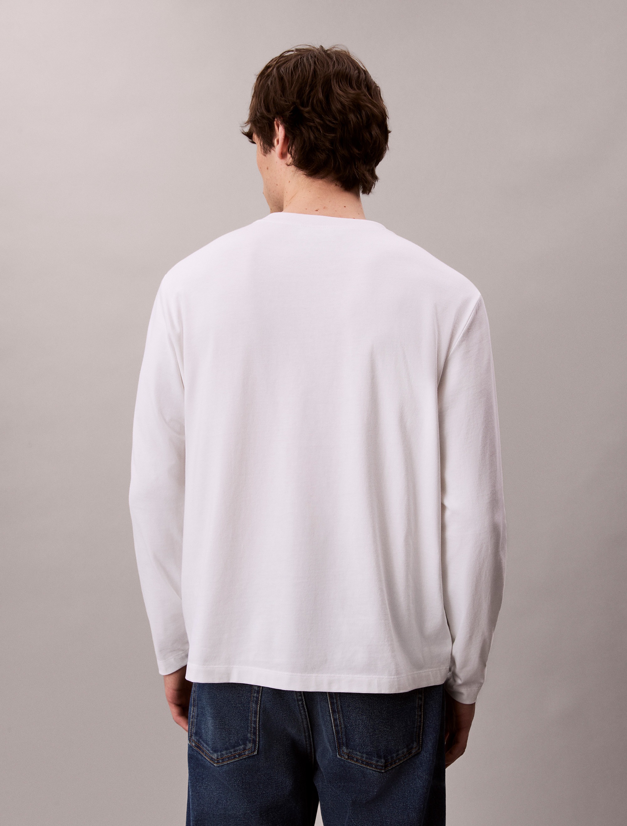 Calvin Klein Langarmshirt "LS RLXD STANDARD LOGO CREWNK TEE", Rundhalsaussc günstig online kaufen