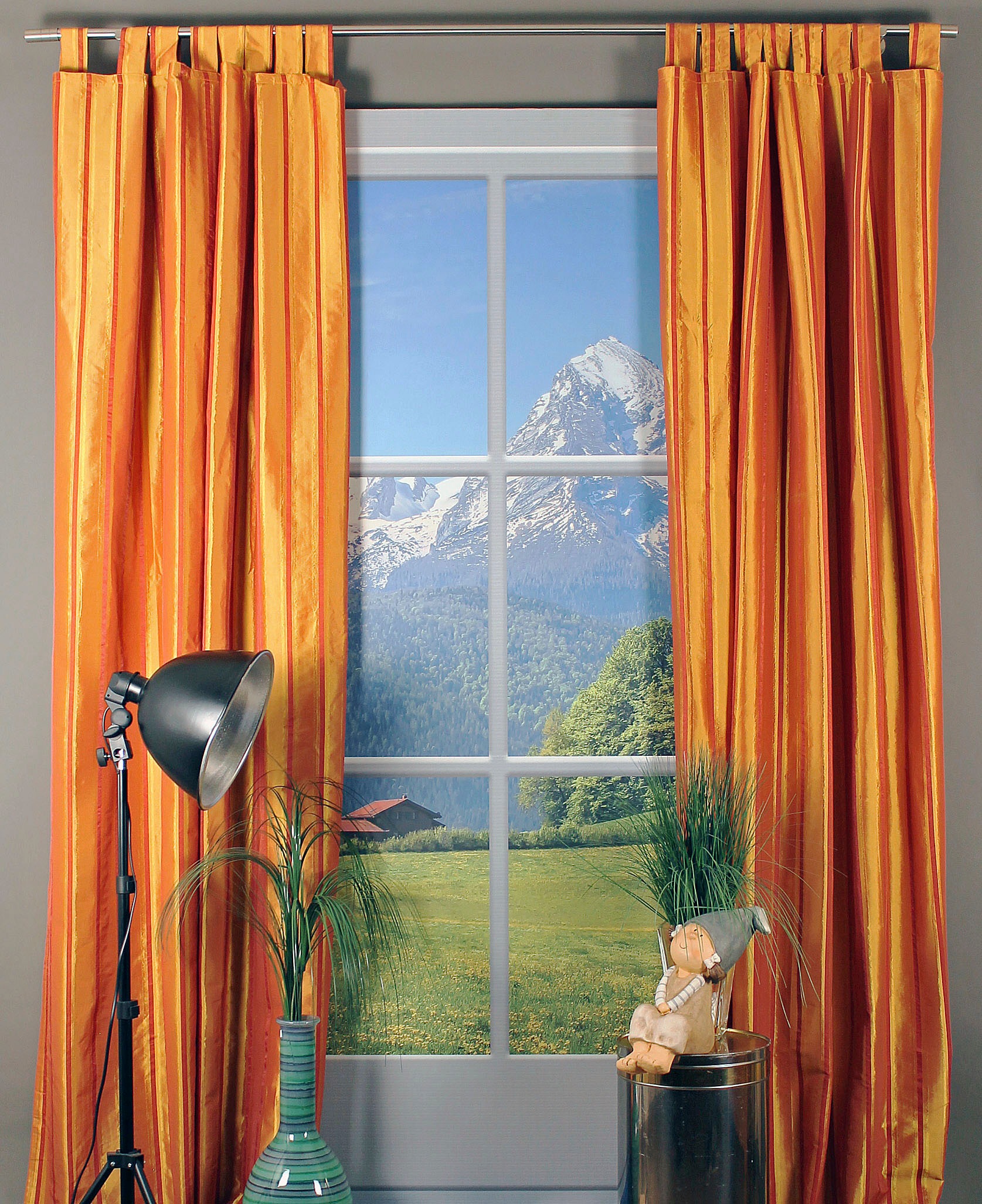 HOSSNER - ART OF HOME DECO Gardine "Caumasee" Schlaufen 1 Stk. tlg. Schlauf günstig online kaufen